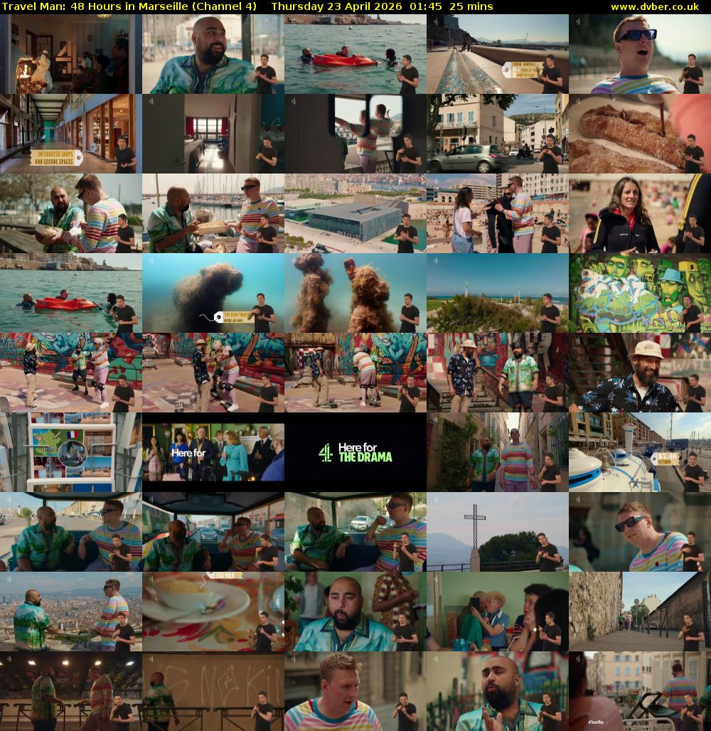 Travel Man: 48 Hours in Marseille (Channel 4) Thursday 23 April 2026 01:45 - 02:10