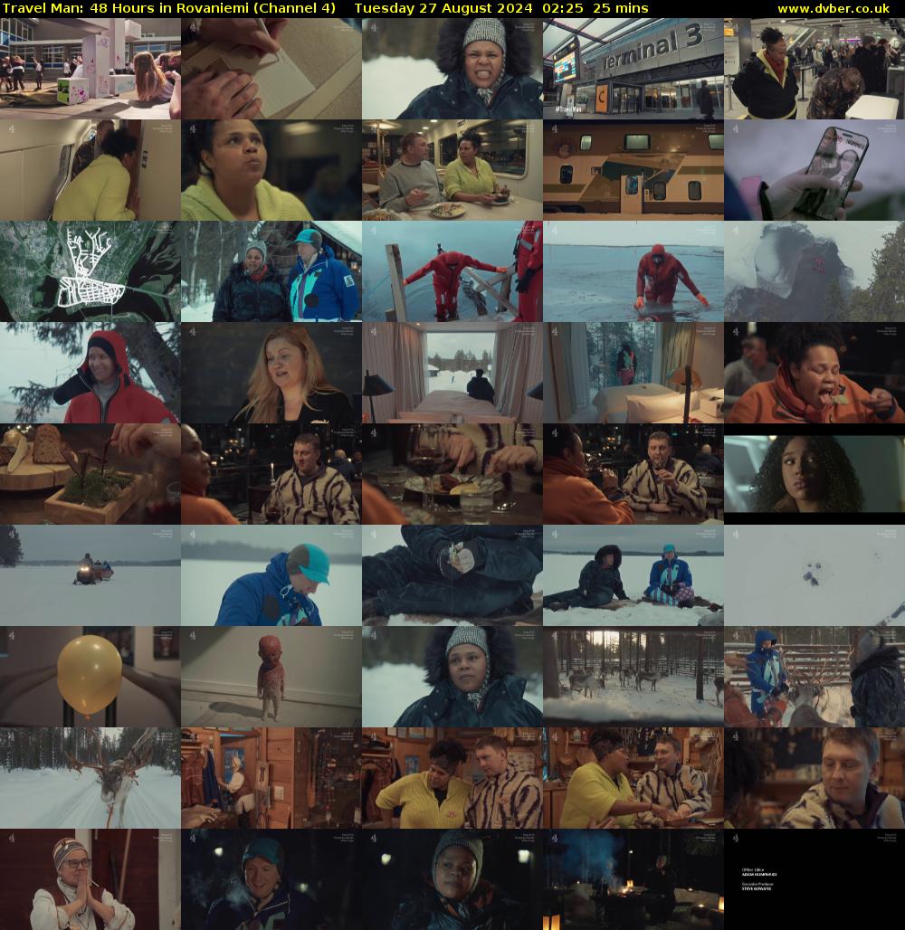 Travel Man: 48 Hours in Rovaniemi (Channel 4) Tuesday 27 August 2024 02:25 - 02:50