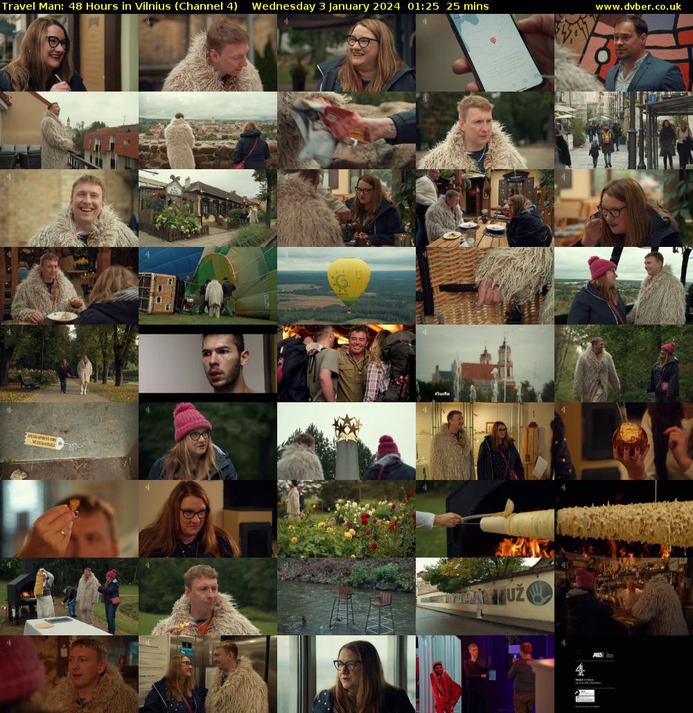 Travel Man: 48 Hours in Vilnius (Channel 4) Wednesday 3 January 2024 01:25 - 01:50
