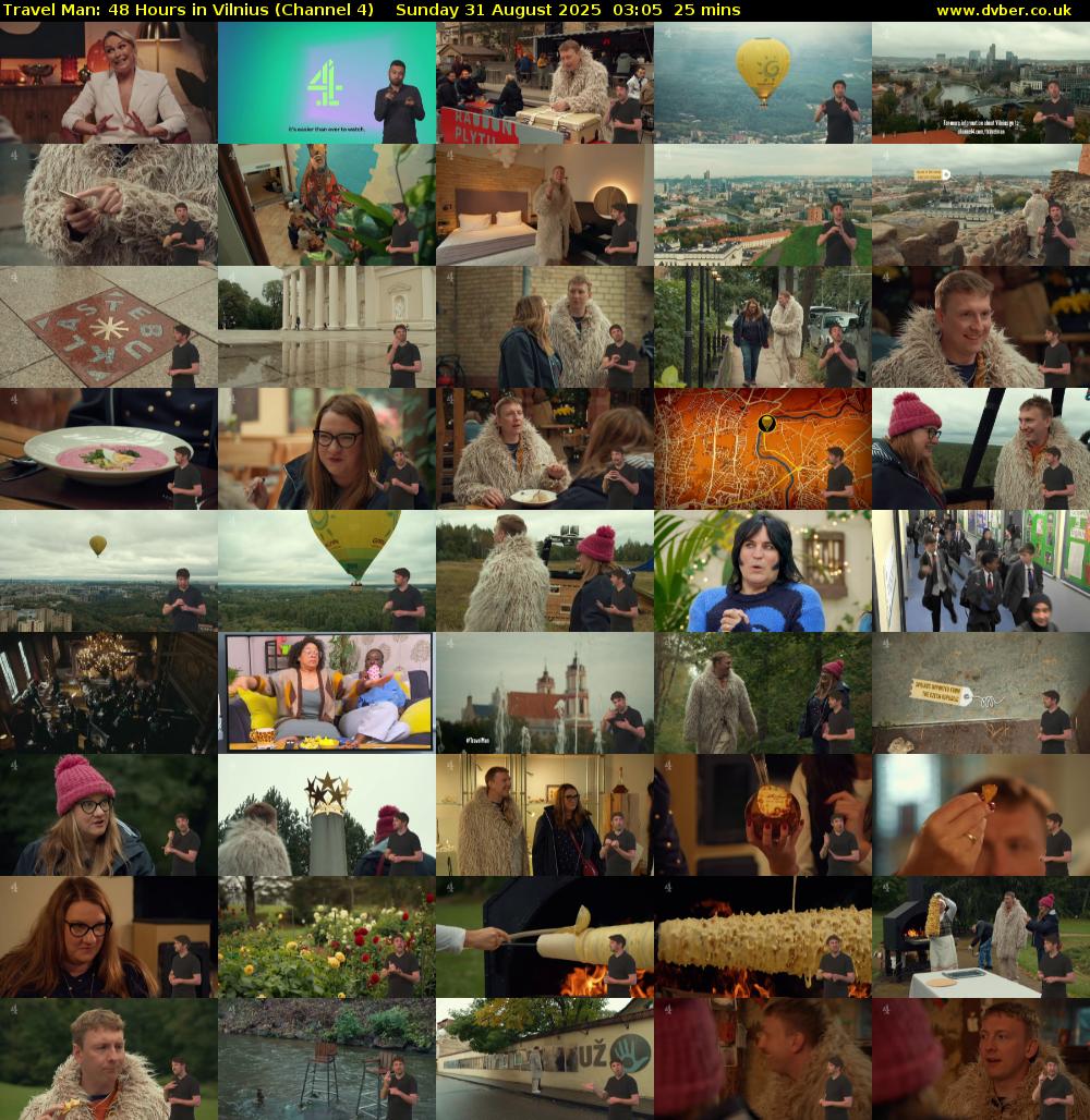 Travel Man: 48 Hours in Vilnius (Channel 4) Sunday 31 August 2025 03:05 - 03:30