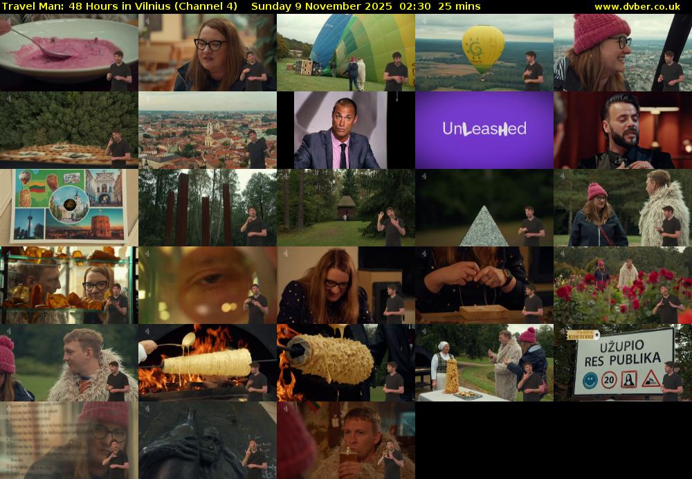 Travel Man: 48 Hours in Vilnius (Channel 4) Sunday 9 November 2025 02:30 - 02:55