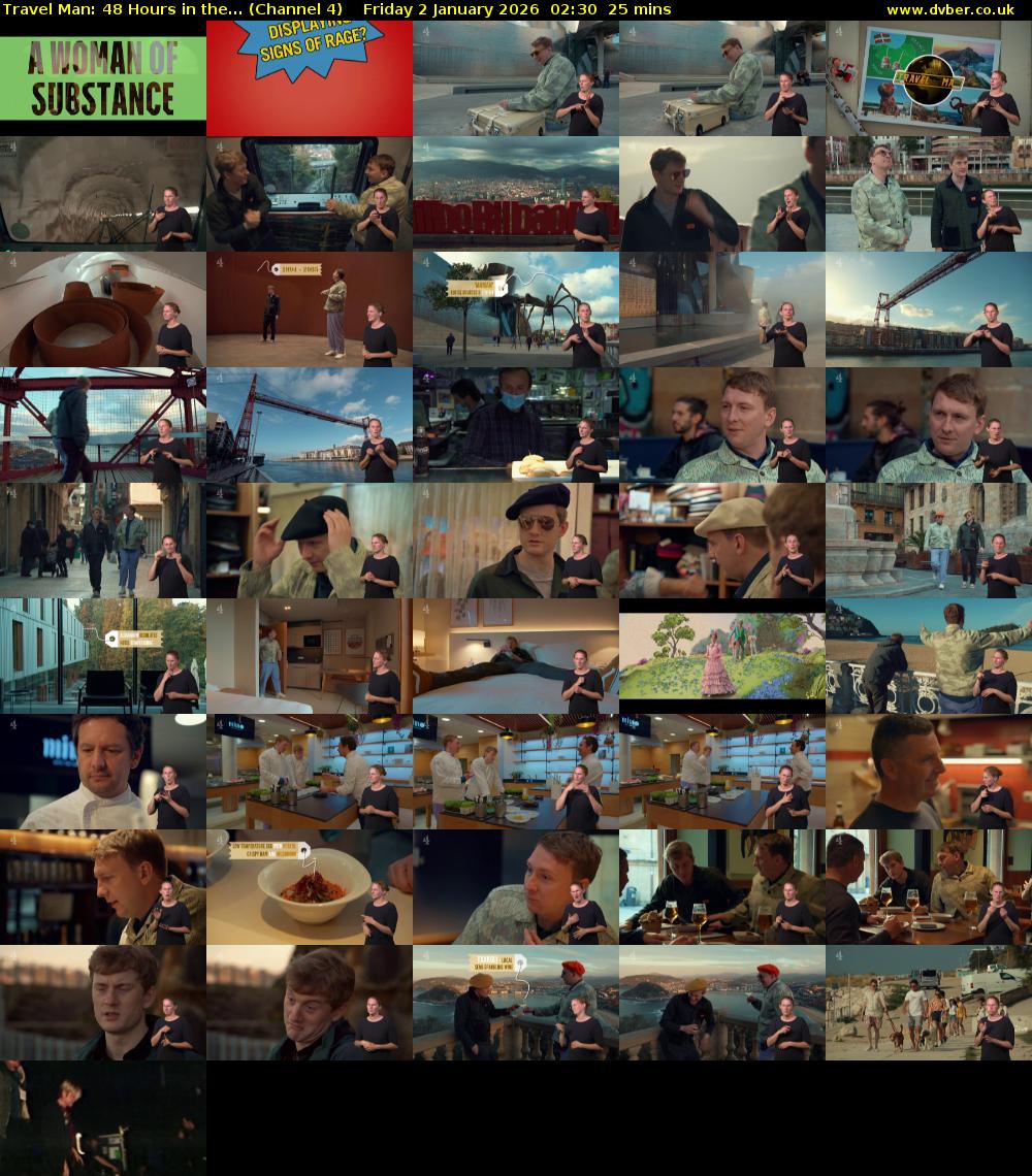 Travel Man: 48 Hours in the... (Channel 4) Friday 2 January 2026 02:30 - 02:55