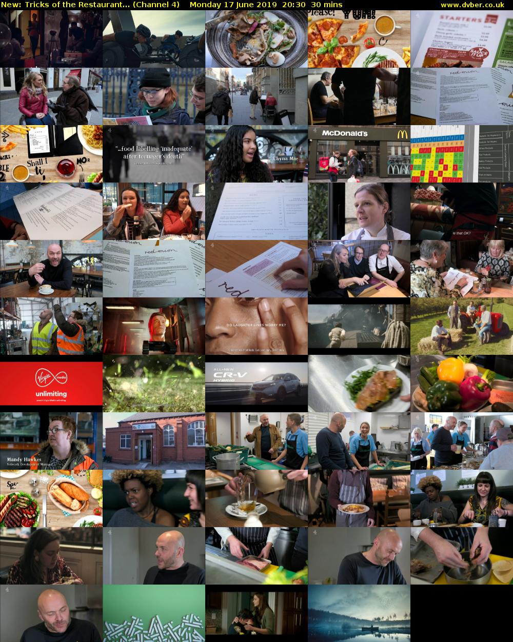 Tricks of the Restaurant... (Channel 4) Monday 17 June 2019 20:30 - 21:00