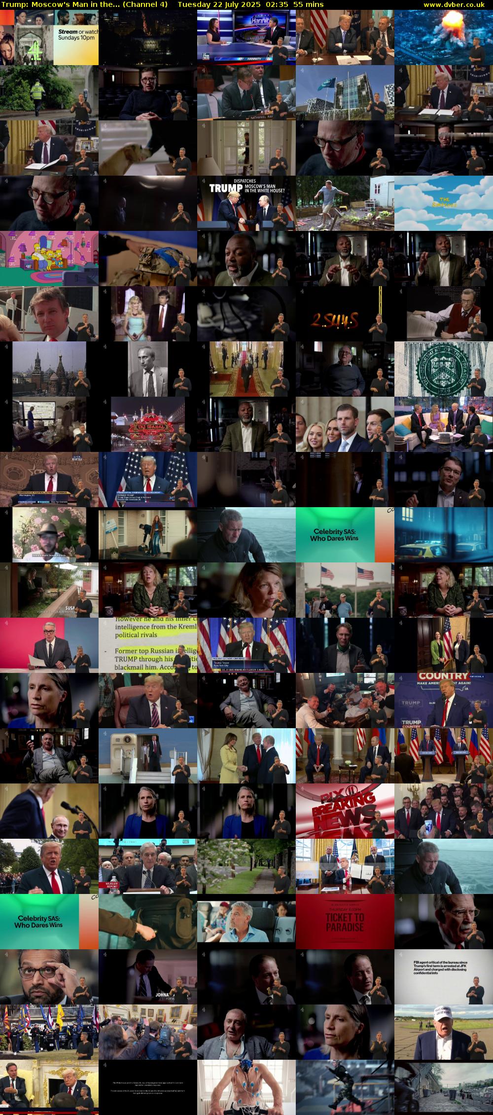 Trump: Moscow's Man in the... (Channel 4) Tuesday 22 July 2025 02:35 - 03:30
