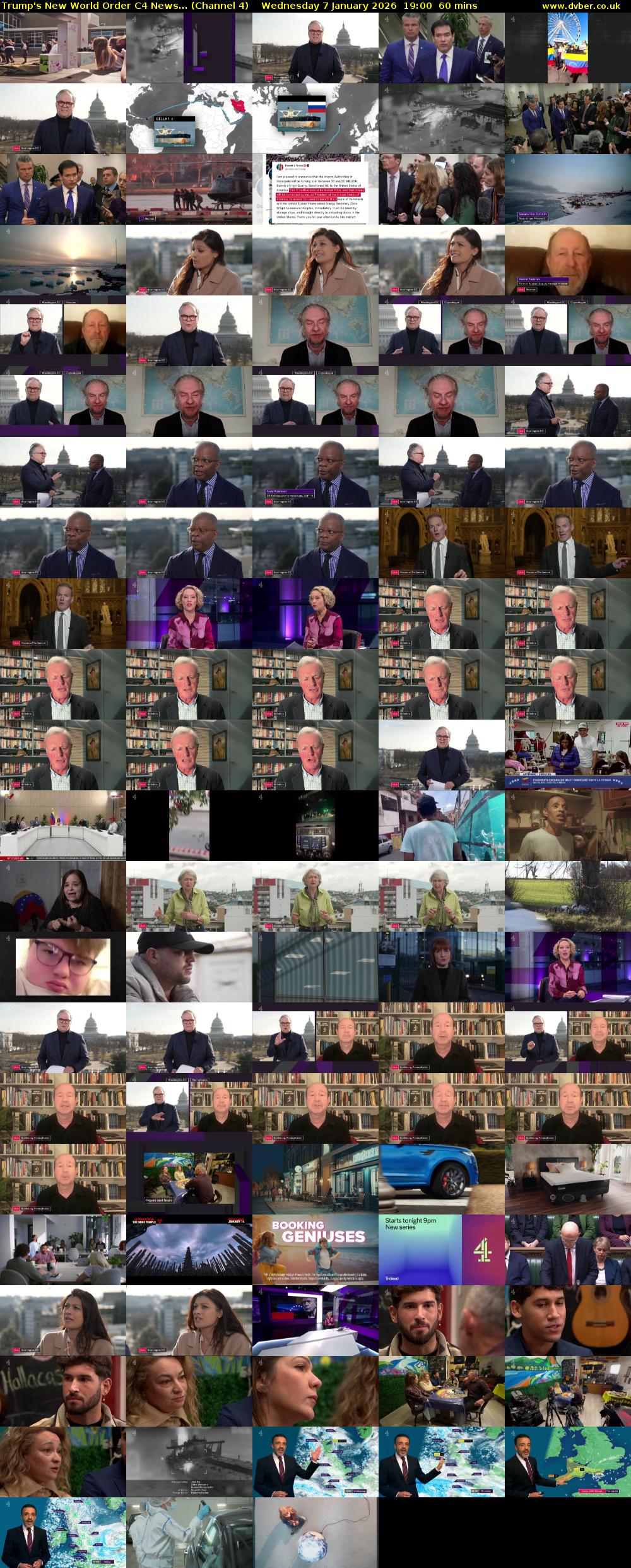Trump's New World Order C4 News... (Channel 4) Wednesday 7 January 2026 19:00 - 20:00