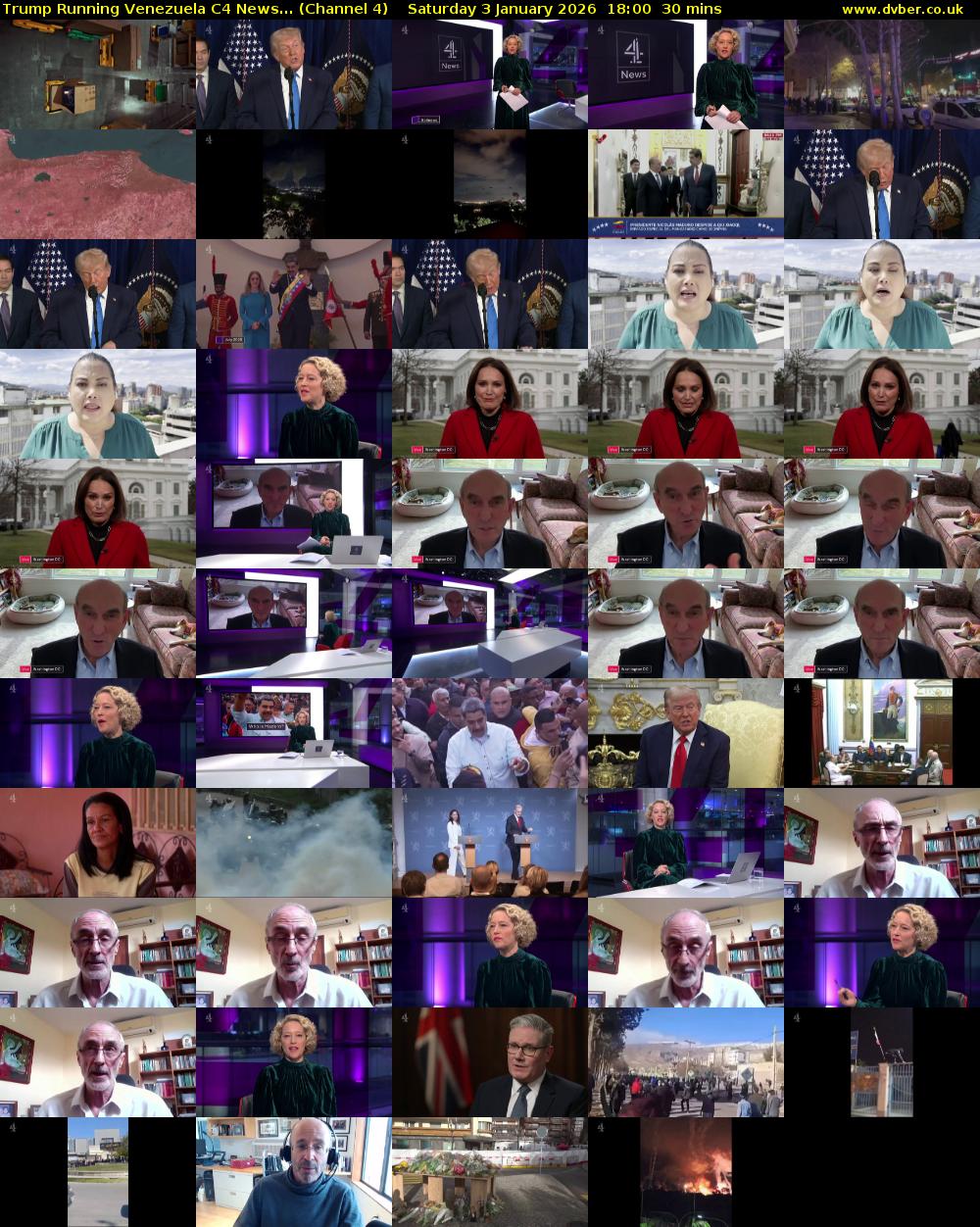 Trump Running Venezuela C4 News... (Channel 4) Saturday 3 January 2026 18:00 - 18:30