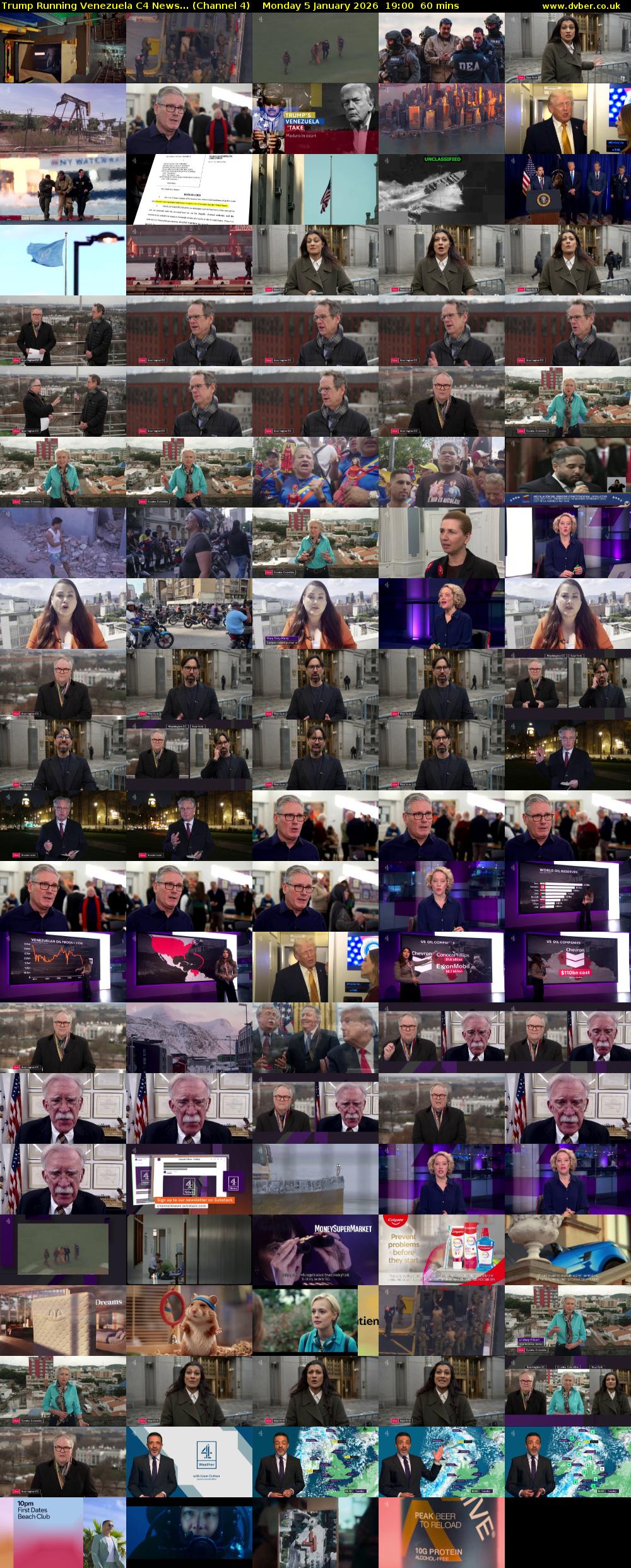 Trump Running Venezuela C4 News... (Channel 4) Monday 5 January 2026 19:00 - 20:00