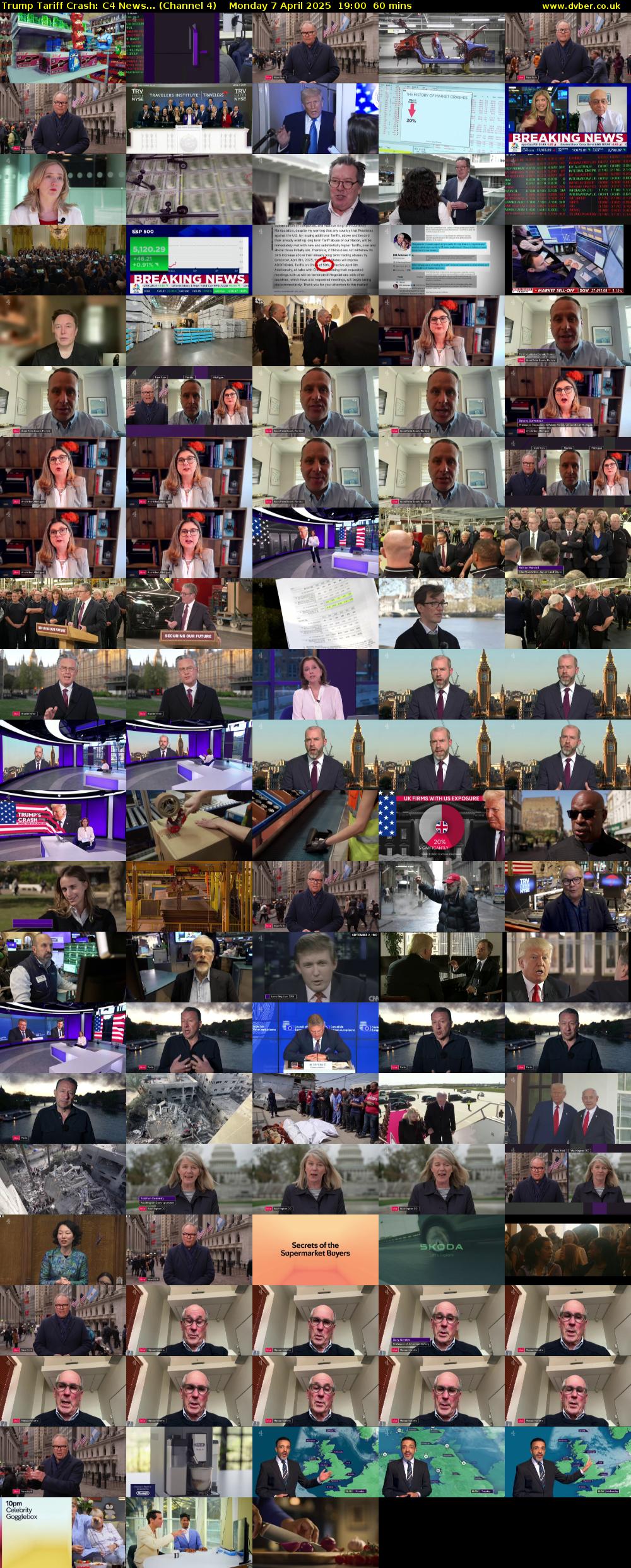 Trump Tariff Crash: C4 News... (Channel 4) Monday 7 April 2025 19:00 - 20:00
