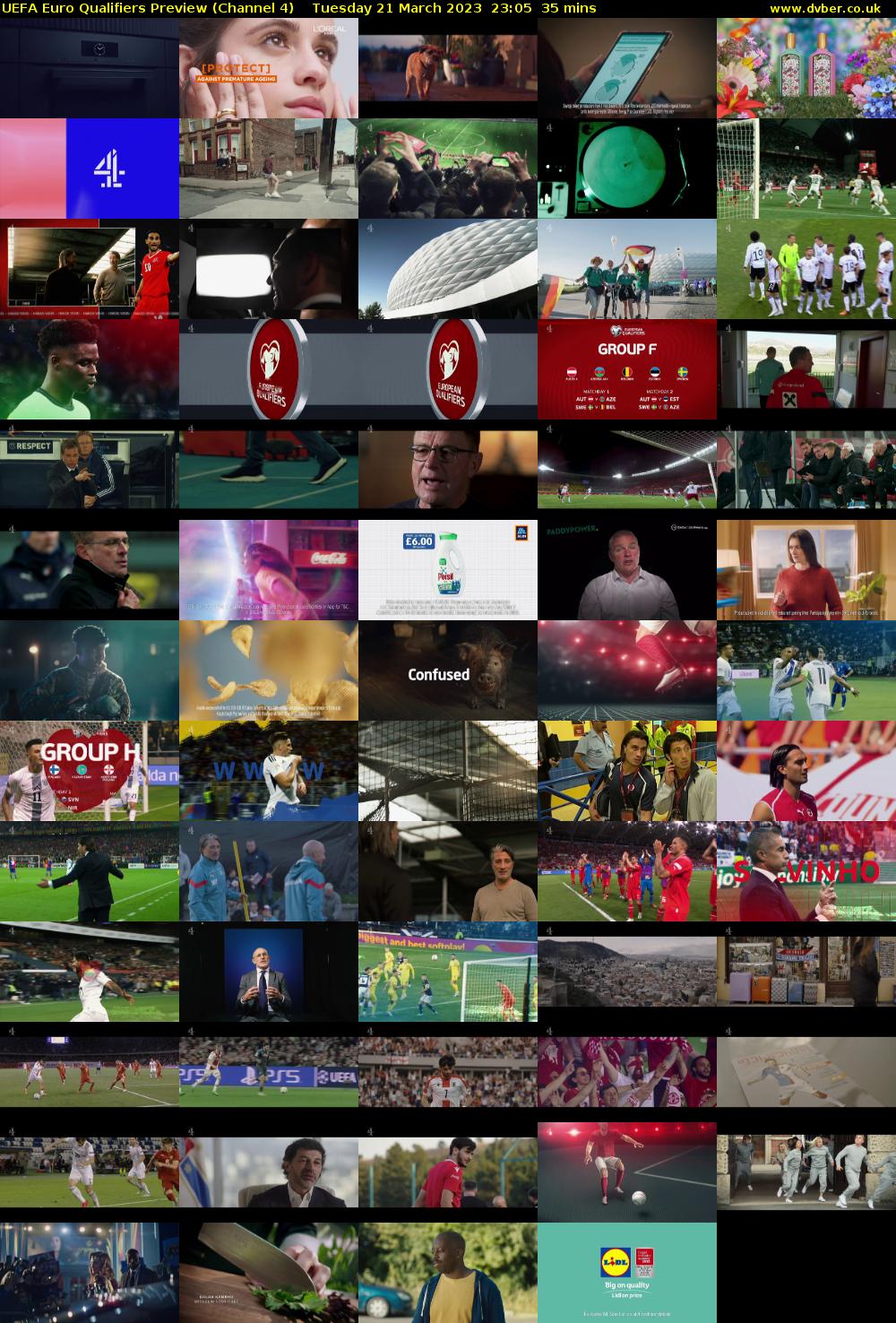 UEFA Euro Qualifiers Preview (Channel 4) Tuesday 21 March 2023 23:05 - 23:40