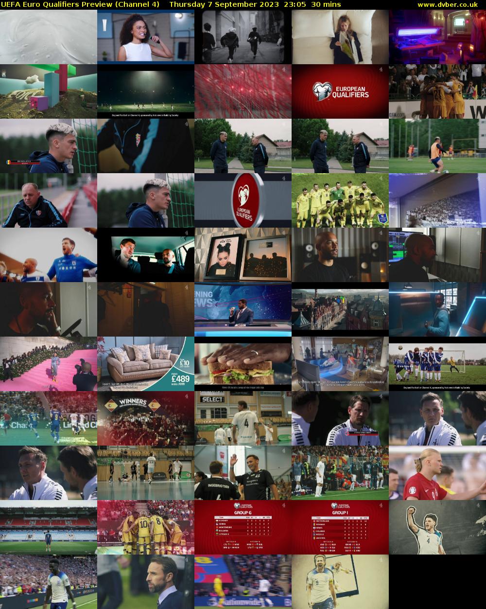 UEFA Euro Qualifiers Preview (Channel 4) Thursday 7 September 2023 23:05 - 23:35