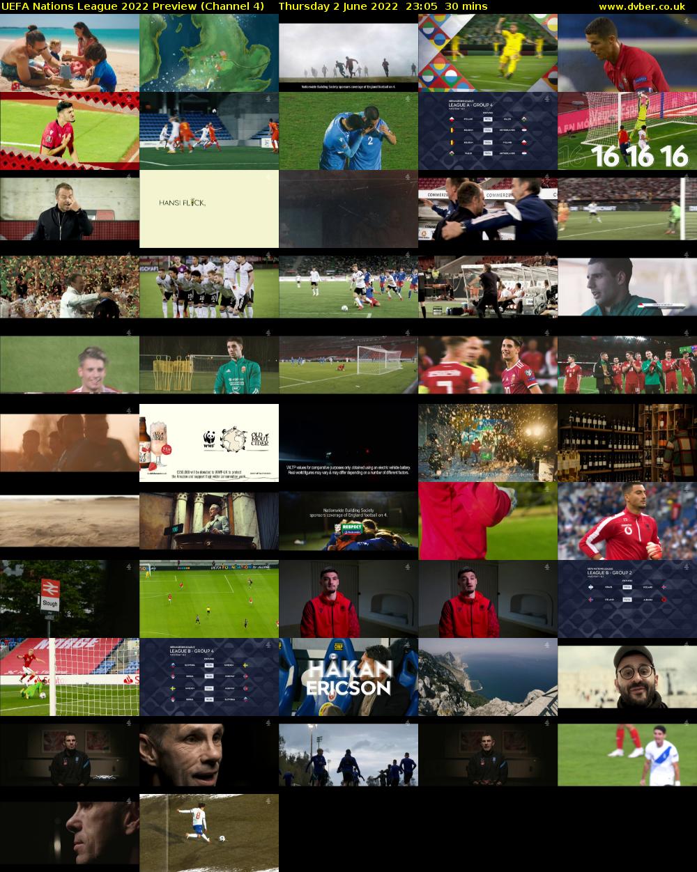 UEFA Nations League 2022 Preview (Channel 4) Thursday 2 June 2022 23:05 - 23:35