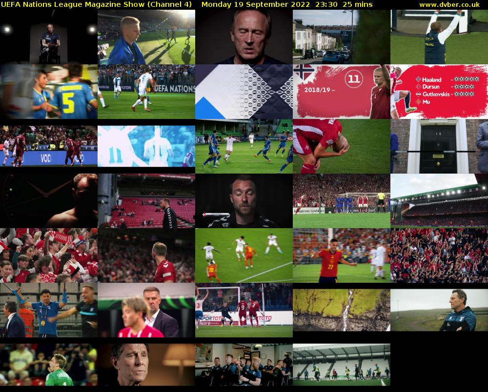 UEFA Nations League Magazine Show (Channel 4) Monday 19 September 2022 23:30 - 23:55