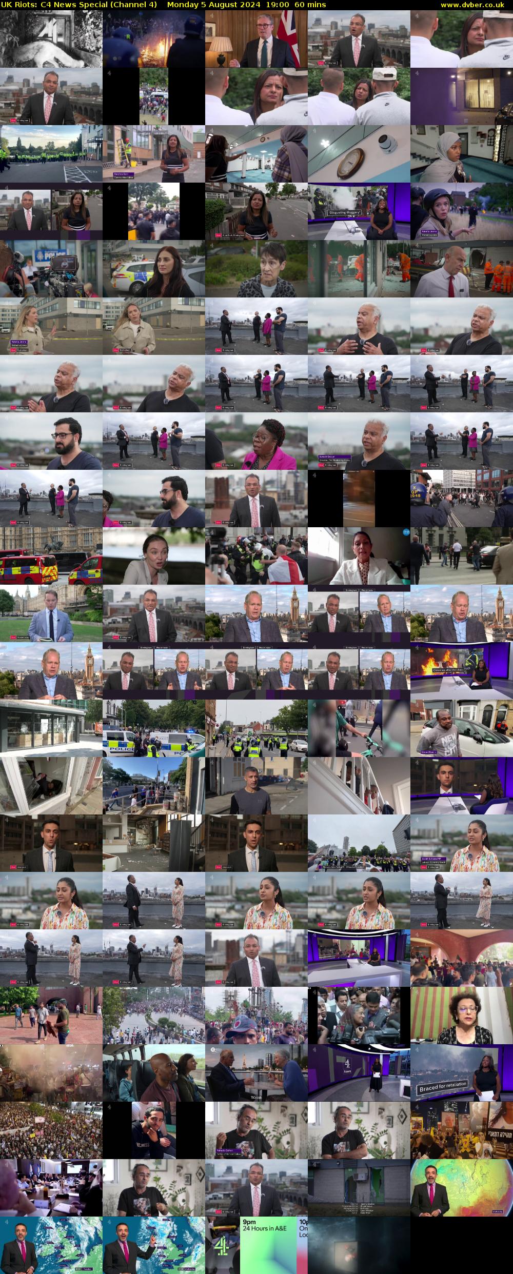 UK Riots: C4 News Special (Channel 4) Monday 5 August 2024 19:00 - 20:00