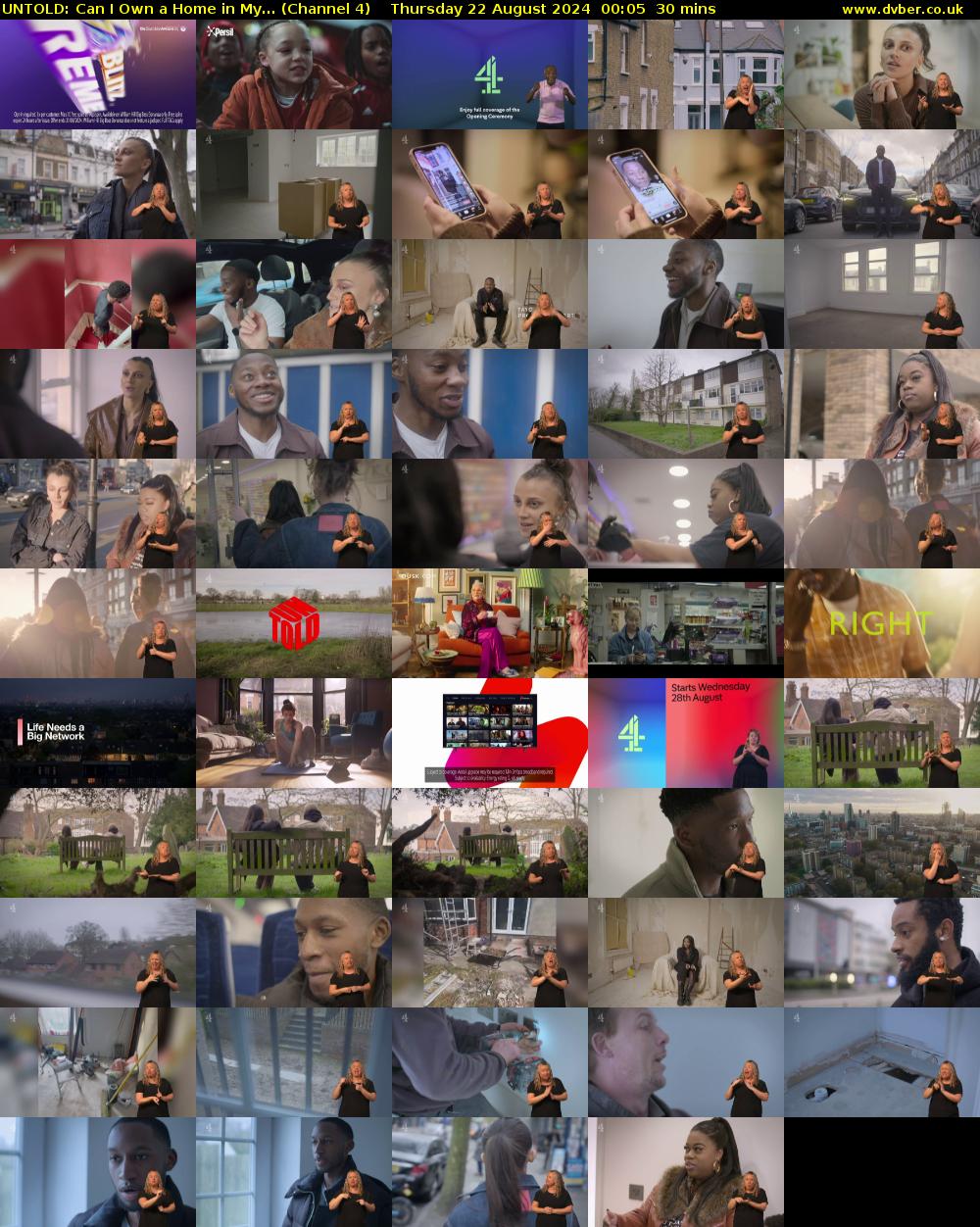 UNTOLD: Can I Own a Home in My... (Channel 4) Thursday 22 August 2024 00:05 - 00:35