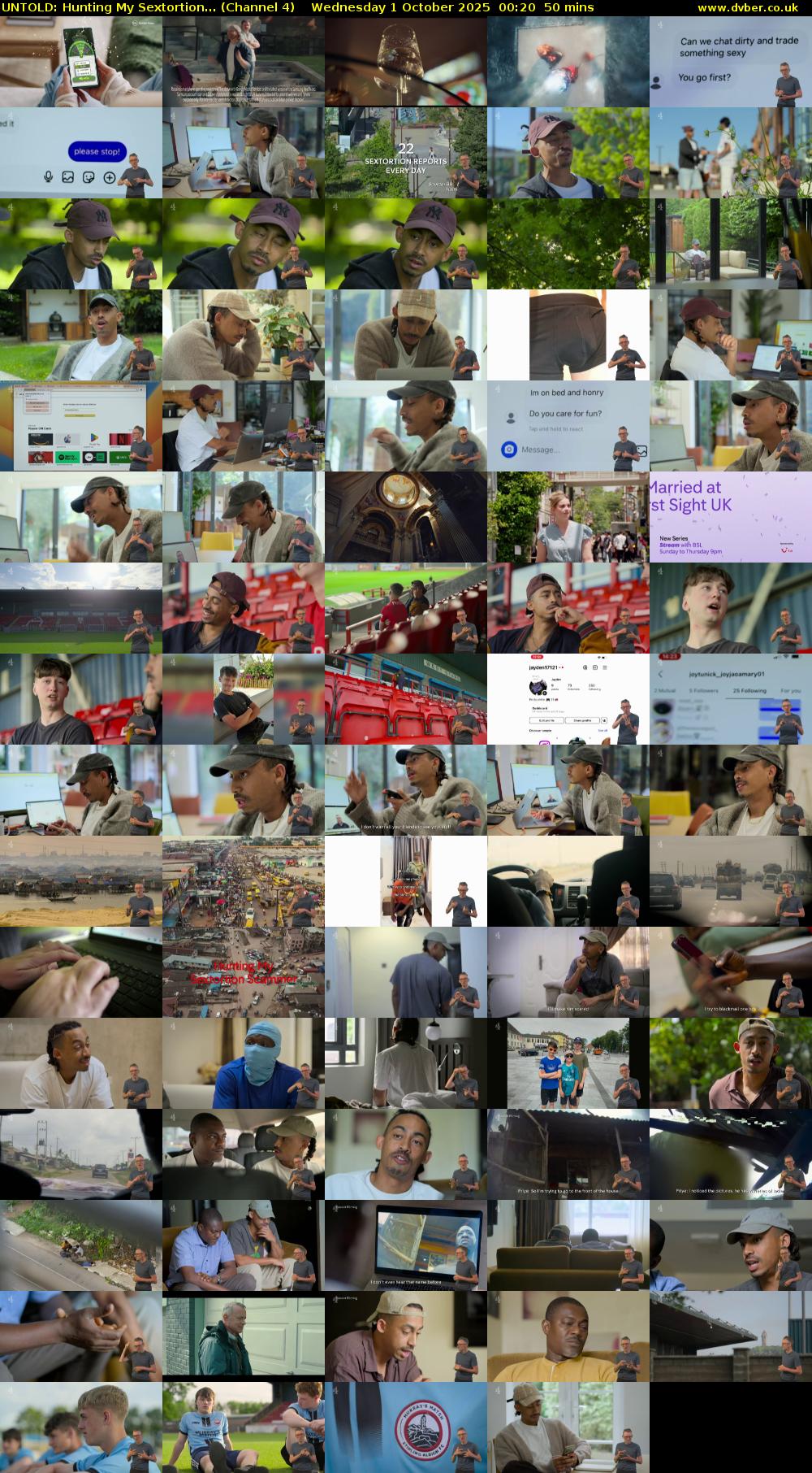 UNTOLD: Hunting My Sextortion... (Channel 4) Wednesday 1 October 2025 00:20 - 01:10