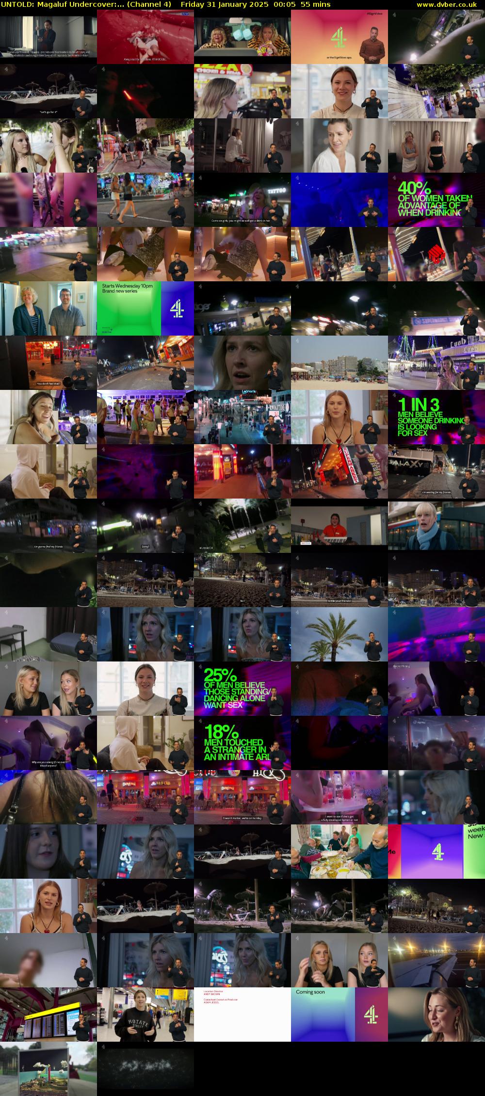 UNTOLD: Magaluf Undercover:... (Channel 4) Friday 31 January 2025 00:05 - 01:00