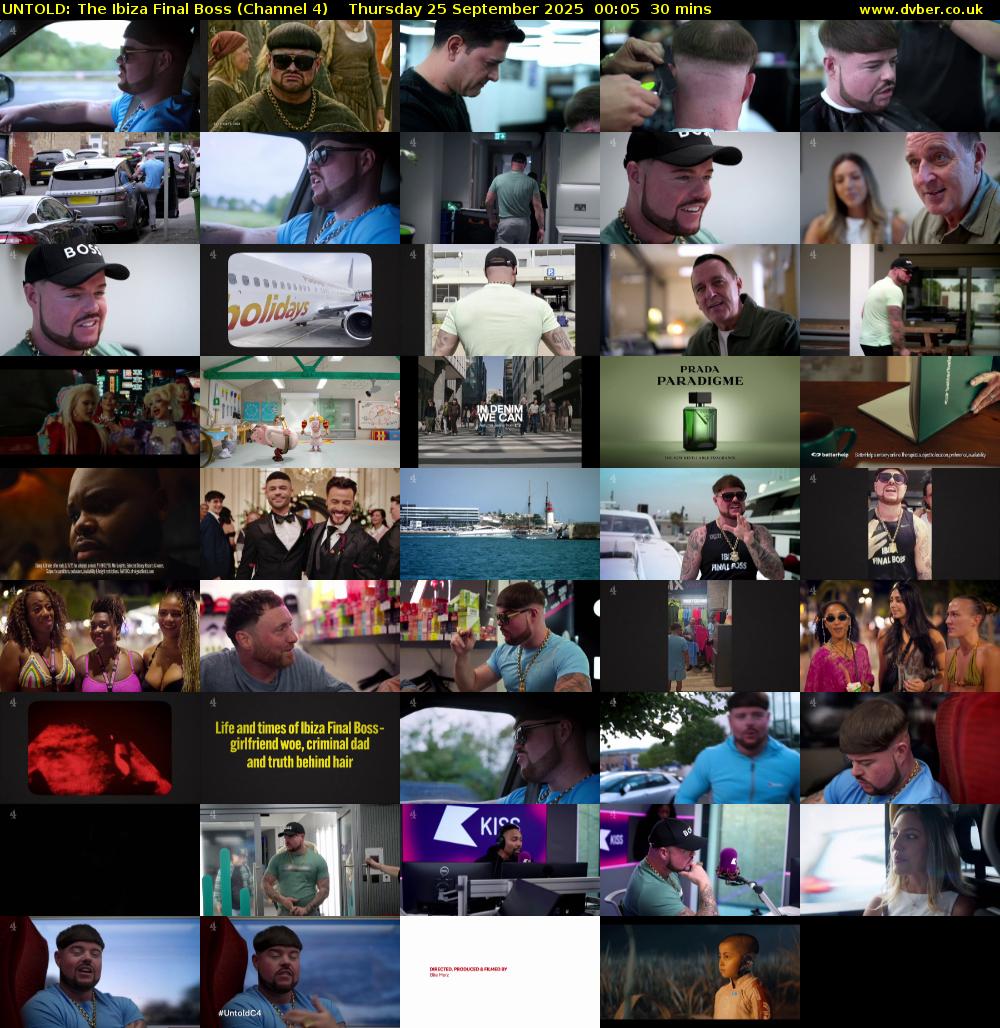 UNTOLD: The Ibiza Final Boss (Channel 4) Thursday 25 September 2025 00:05 - 00:35