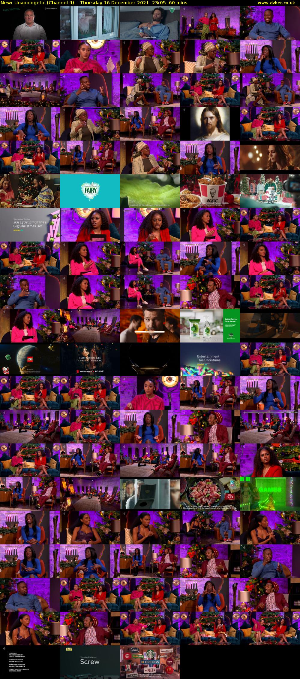 Unapologetic (Channel 4) Thursday 16 December 2021 23:05 - 00:05