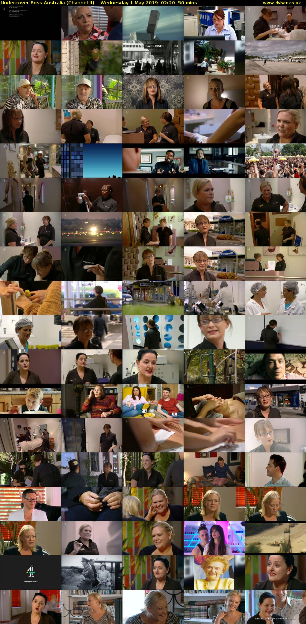 Undercover Boss Australia (Channel 4) Wednesday 1 May 2019 02:20 - 03:10