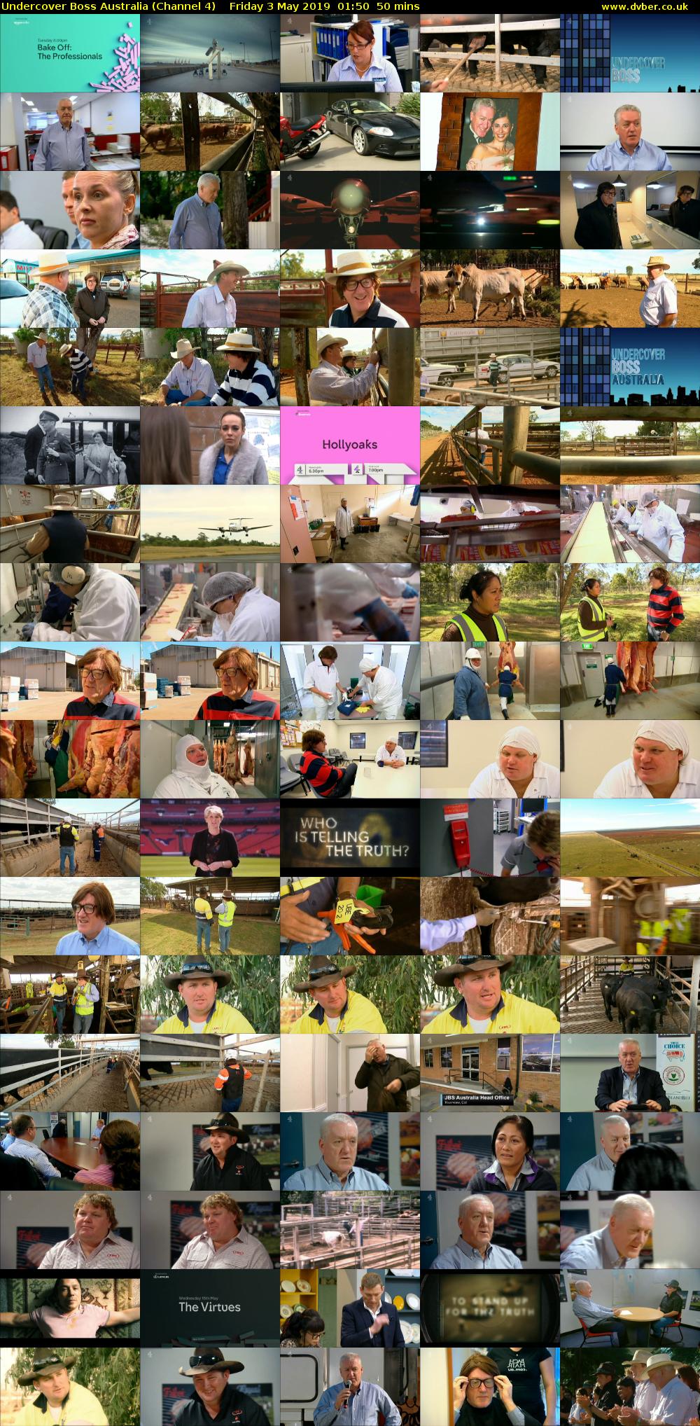 Undercover Boss Australia (Channel 4) Friday 3 May 2019 01:50 - 02:40