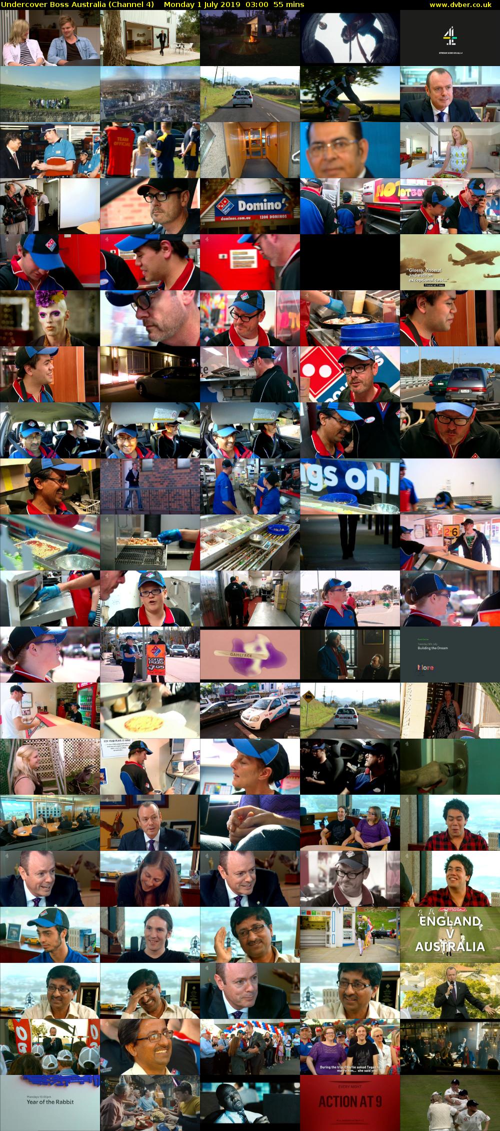 Undercover Boss Australia (Channel 4) Monday 1 July 2019 03:00 - 03:55