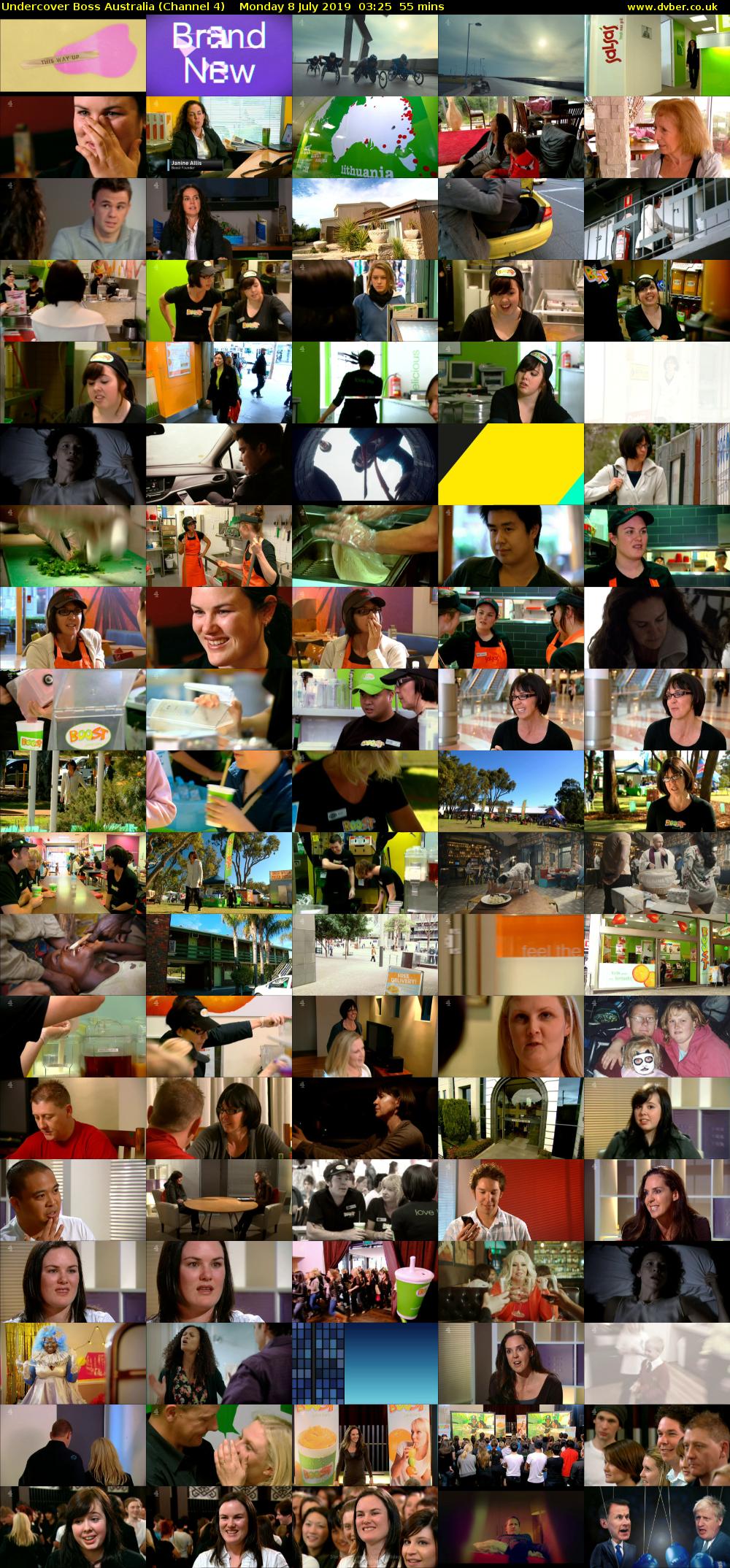 Undercover Boss Australia (Channel 4) Monday 8 July 2019 03:25 - 04:20