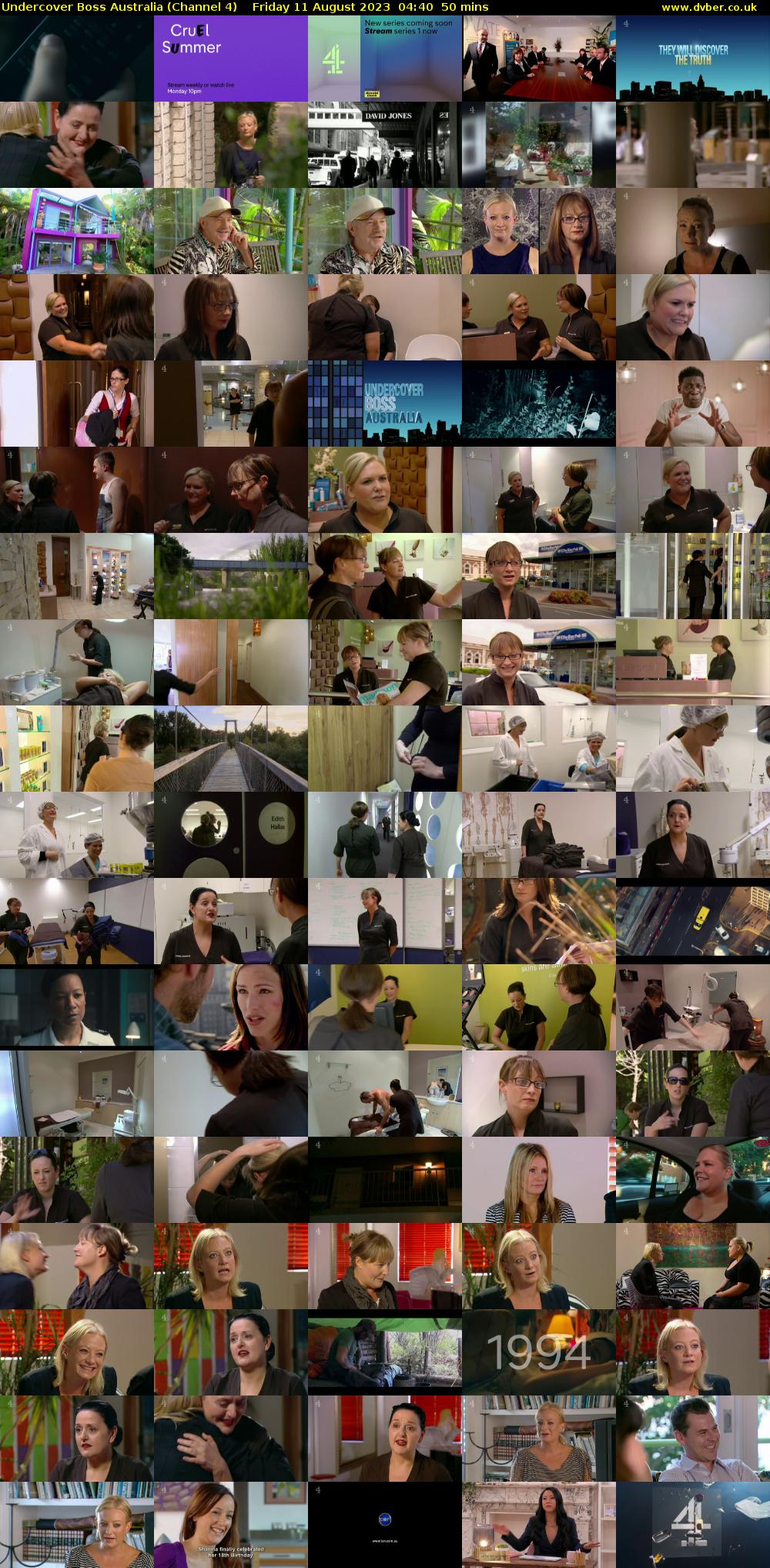 Undercover Boss Australia (Channel 4) Friday 11 August 2023 04:40 - 05:30