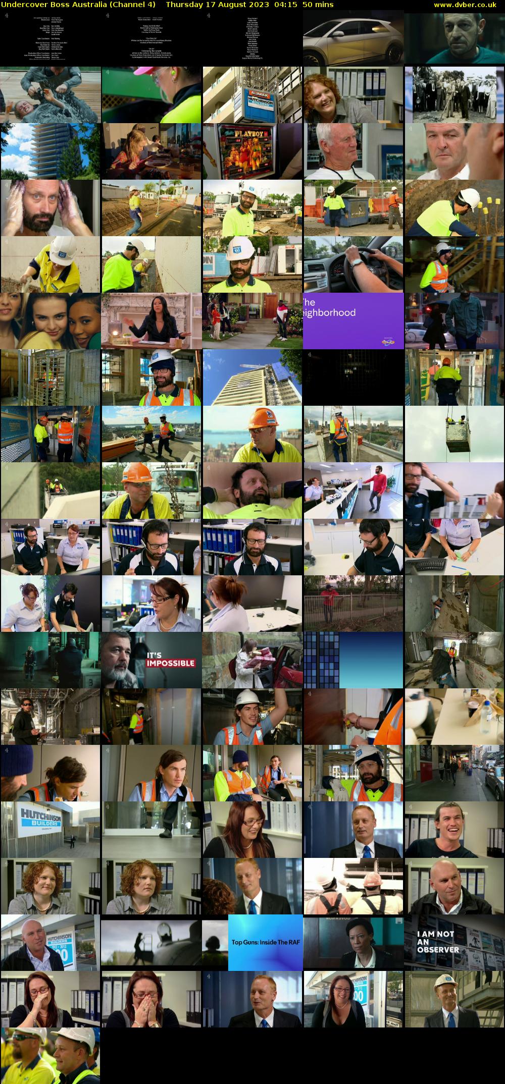 Undercover Boss Australia (Channel 4) Thursday 17 August 2023 04:15 - 05:05
