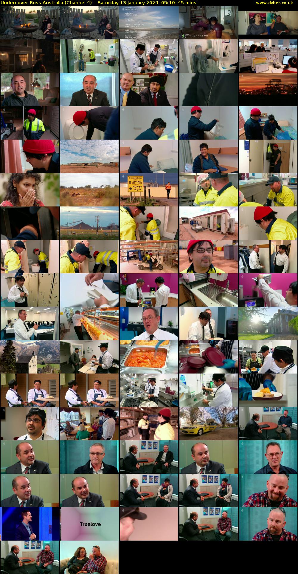 Undercover Boss Australia (Channel 4) Saturday 13 January 2024 05:10 - 05:55