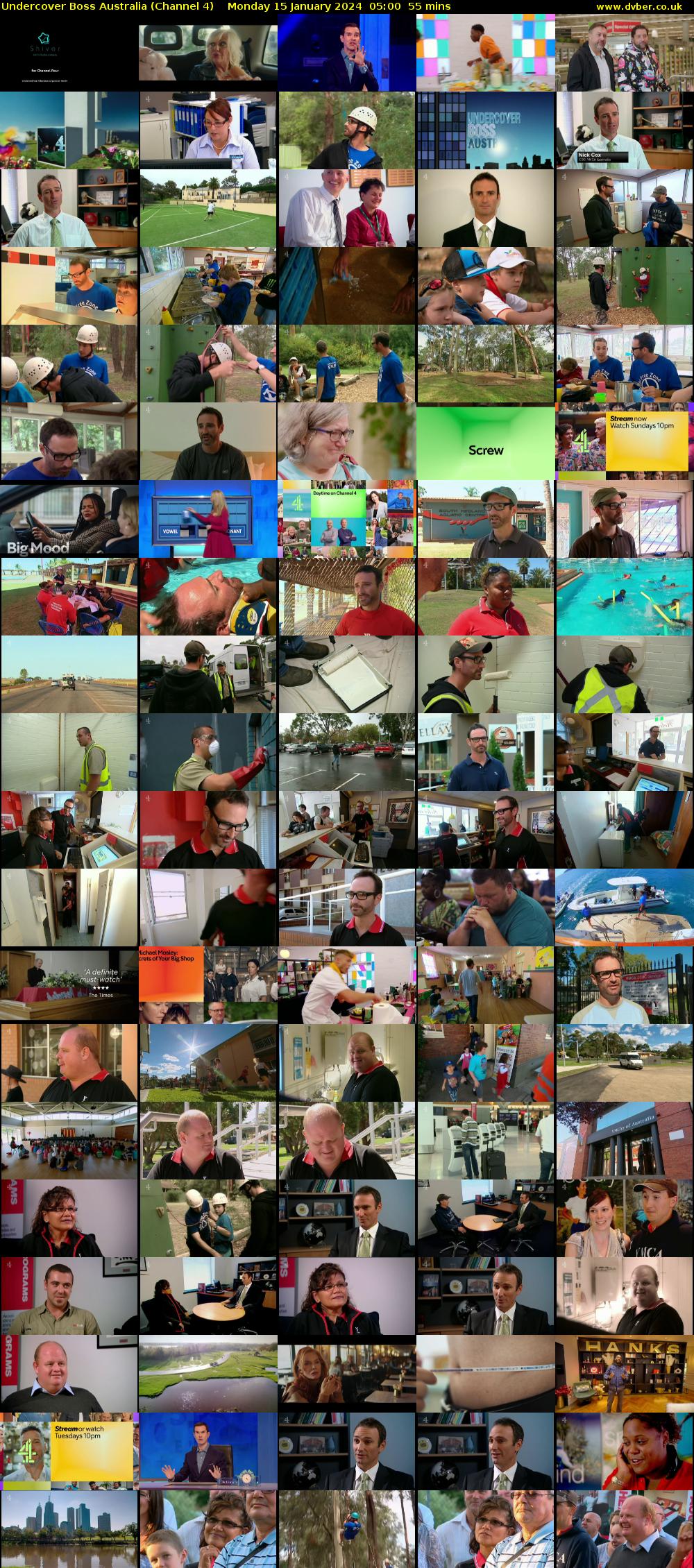 Undercover Boss Australia (Channel 4) Monday 15 January 2024 05:00 - 05:55