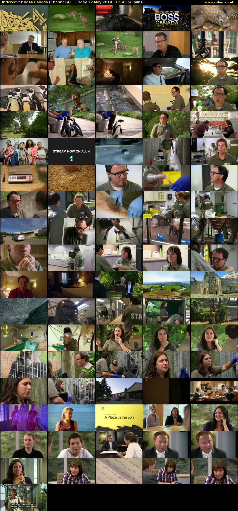 Undercover Boss Canada (Channel 4) Friday 17 May 2019 01:50 - 02:40