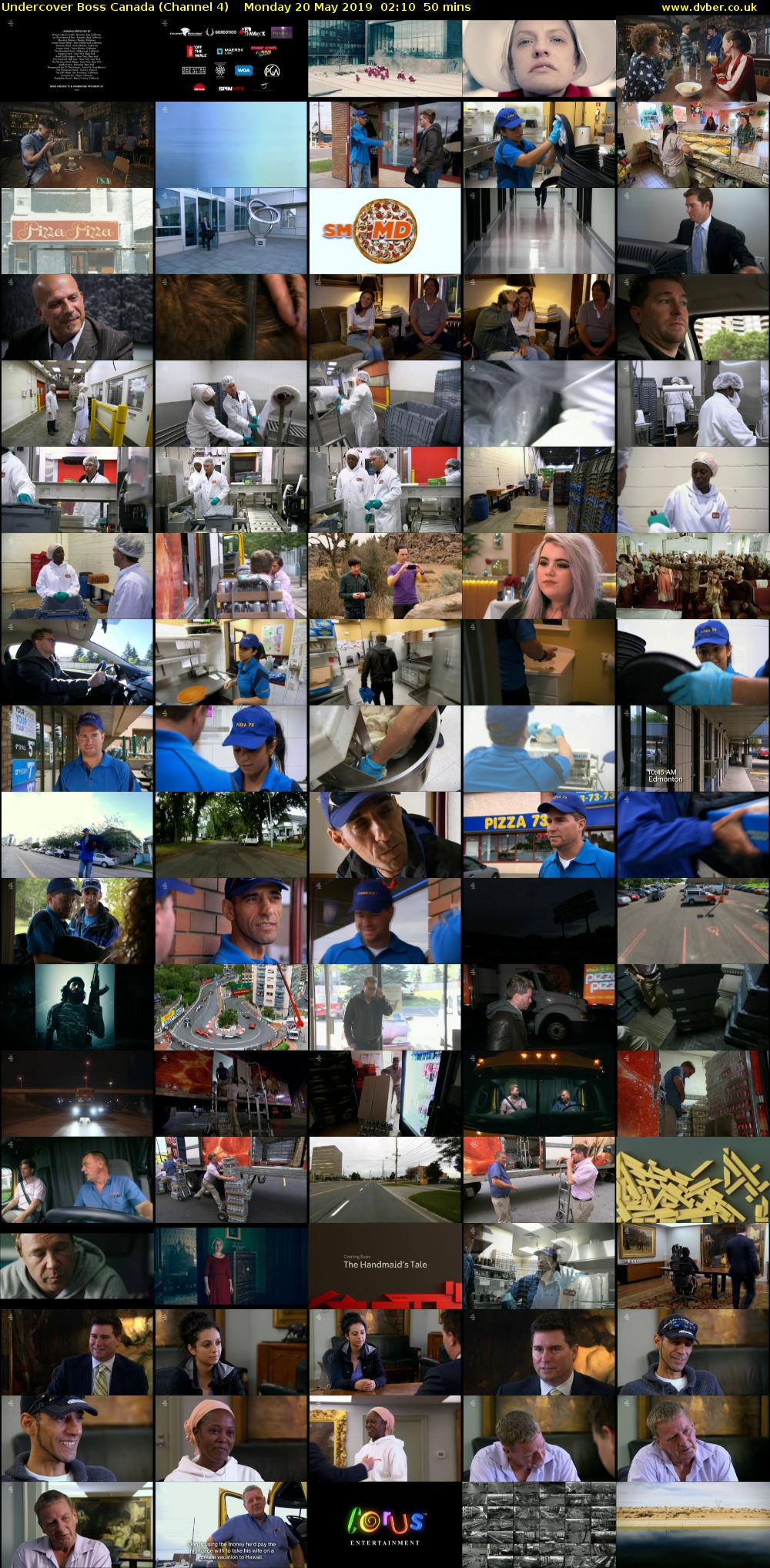 Undercover Boss Canada (Channel 4) Monday 20 May 2019 02:10 - 03:00