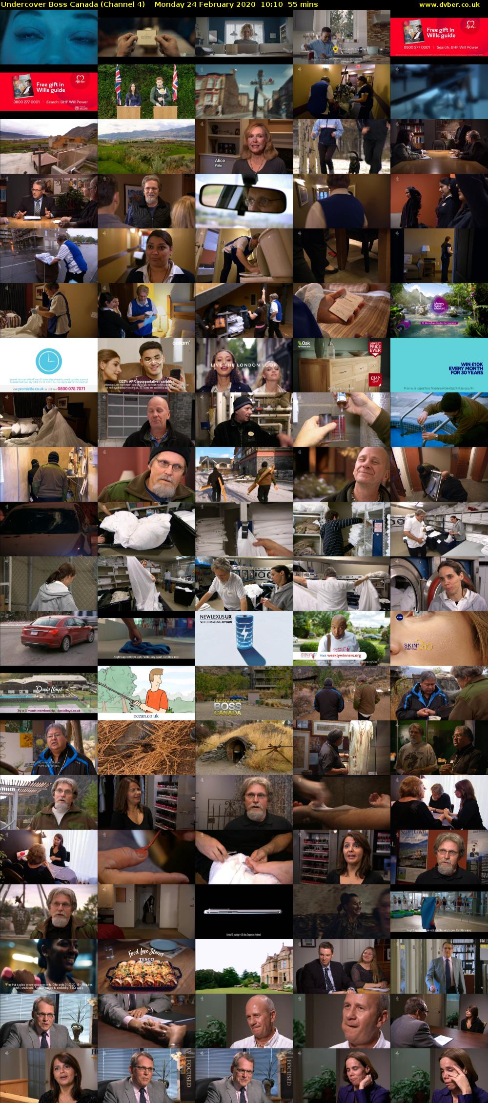 Undercover Boss Canada (Channel 4) Monday 24 February 2020 10:10 - 11:05