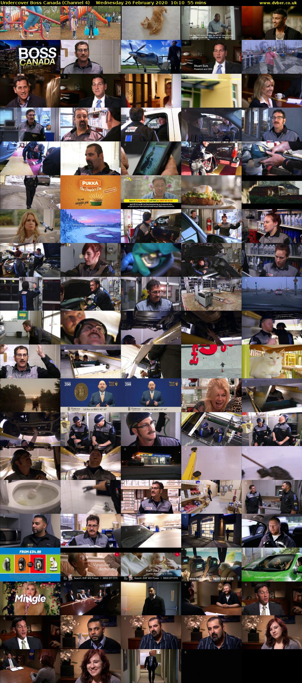 Undercover Boss Canada (Channel 4) Wednesday 26 February 2020 10:10 - 11:05