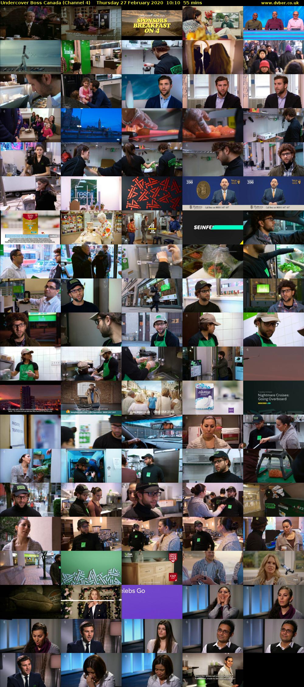 Undercover Boss Canada (Channel 4) Thursday 27 February 2020 10:10 - 11:05