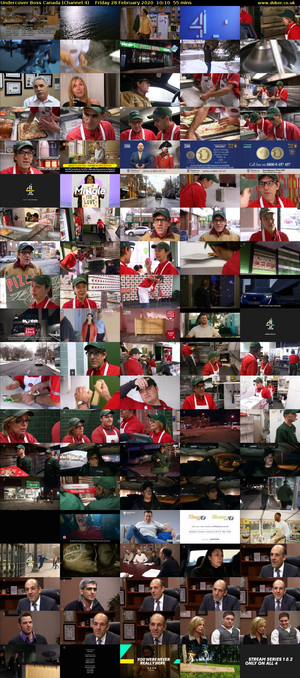 Undercover Boss Canada (Channel 4) Friday 28 February 2020 10:10 - 11:05
