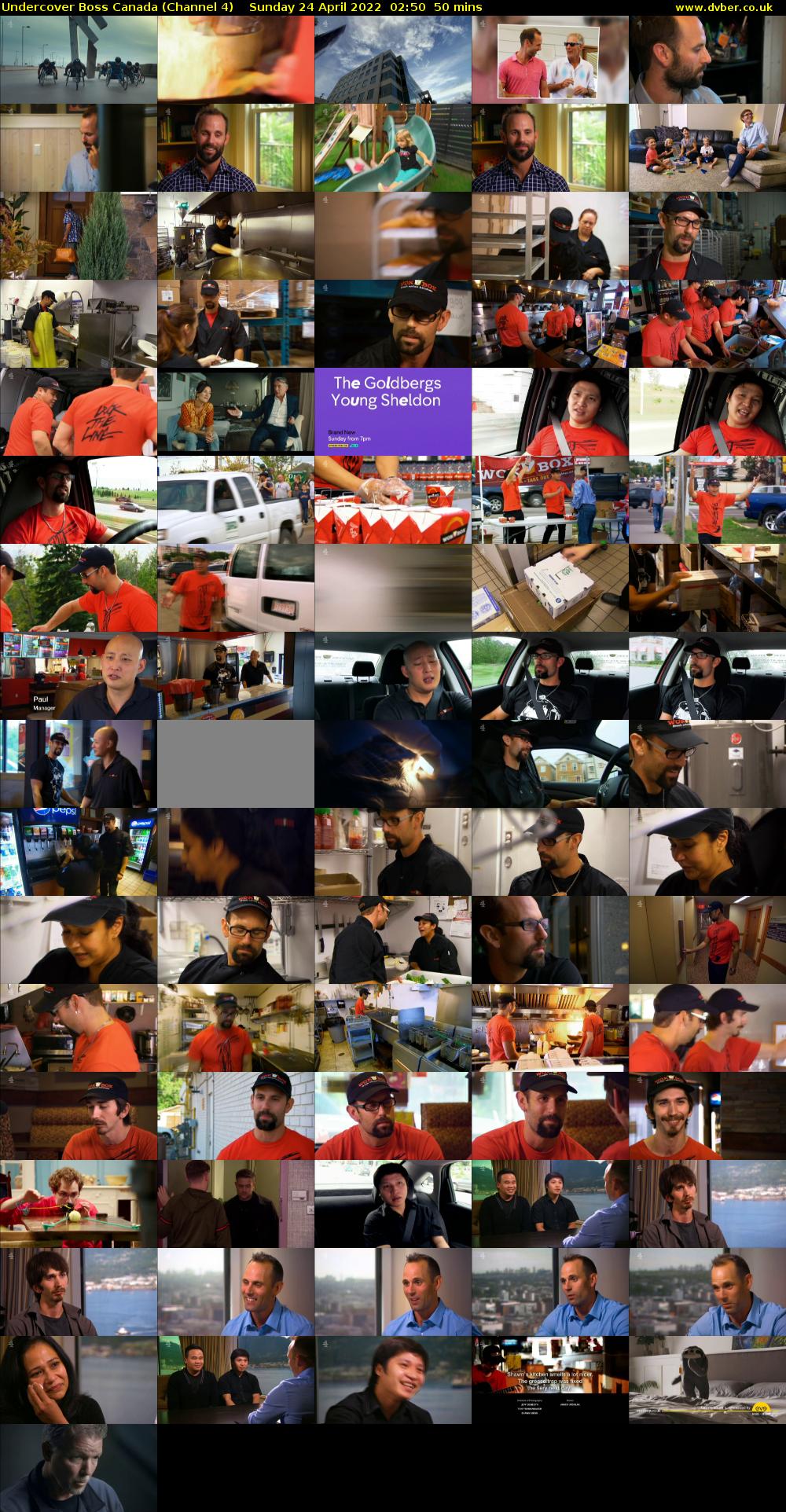 Undercover Boss Canada (Channel 4) Sunday 24 April 2022 02:50 - 03:40