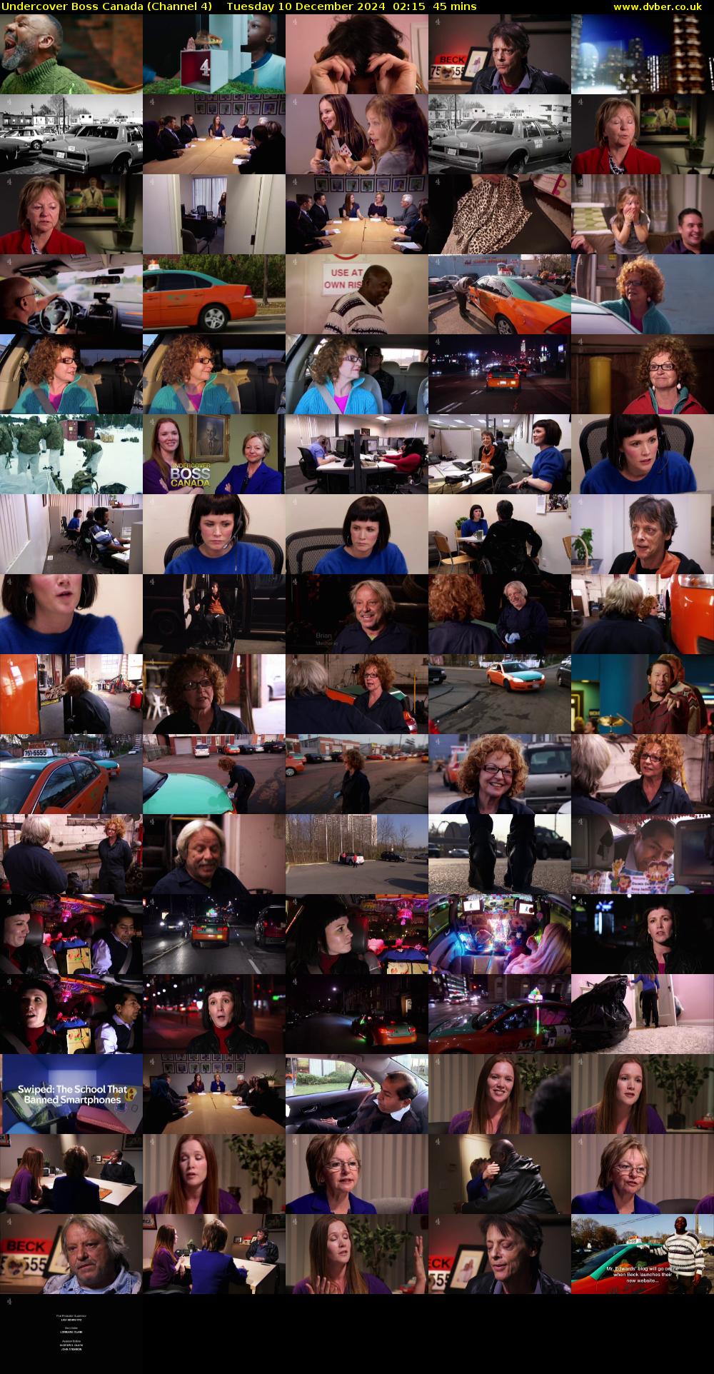 Undercover Boss Canada (Channel 4) Tuesday 10 December 2024 02:15 - 03:00