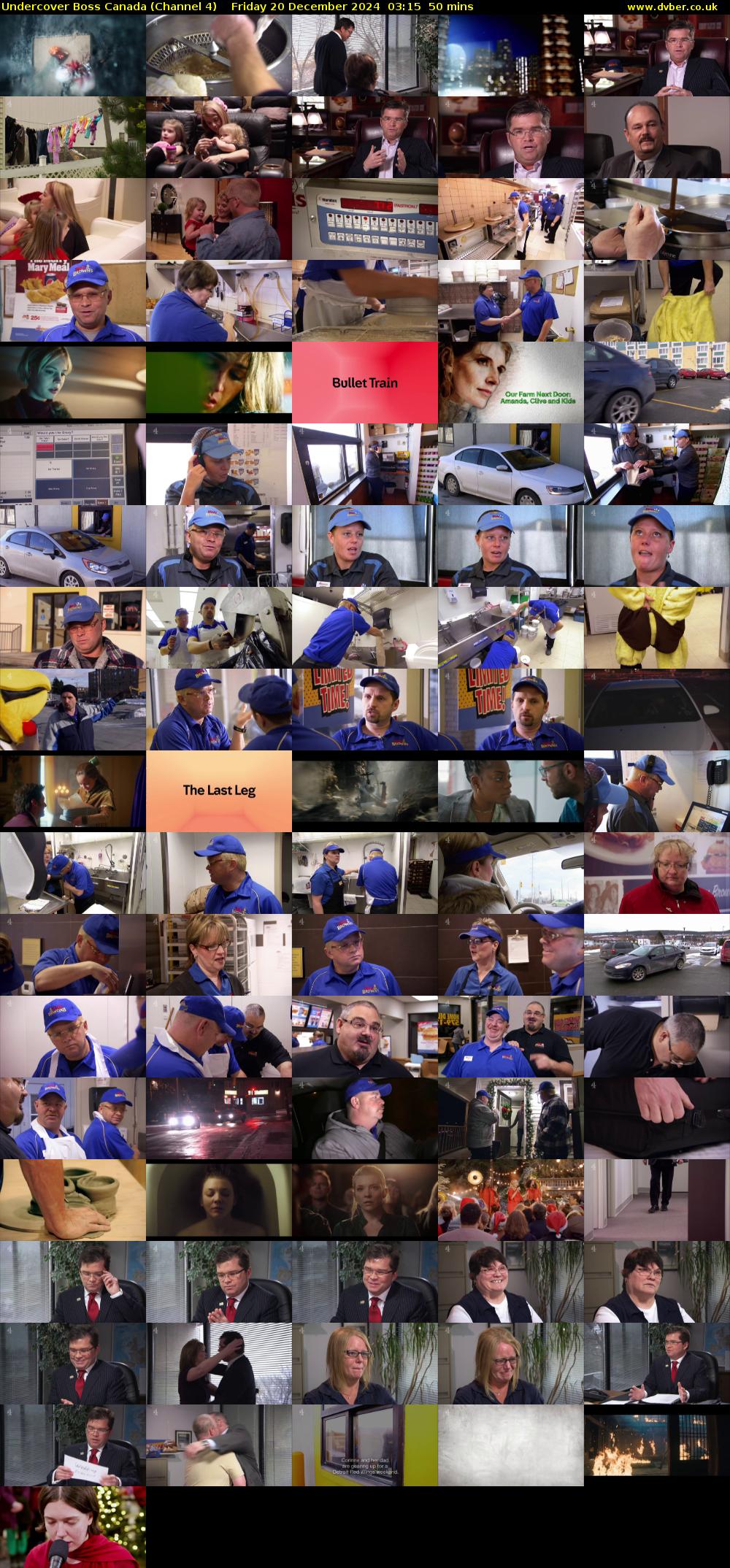 Undercover Boss Canada (Channel 4) Friday 20 December 2024 03:15 - 04:05
