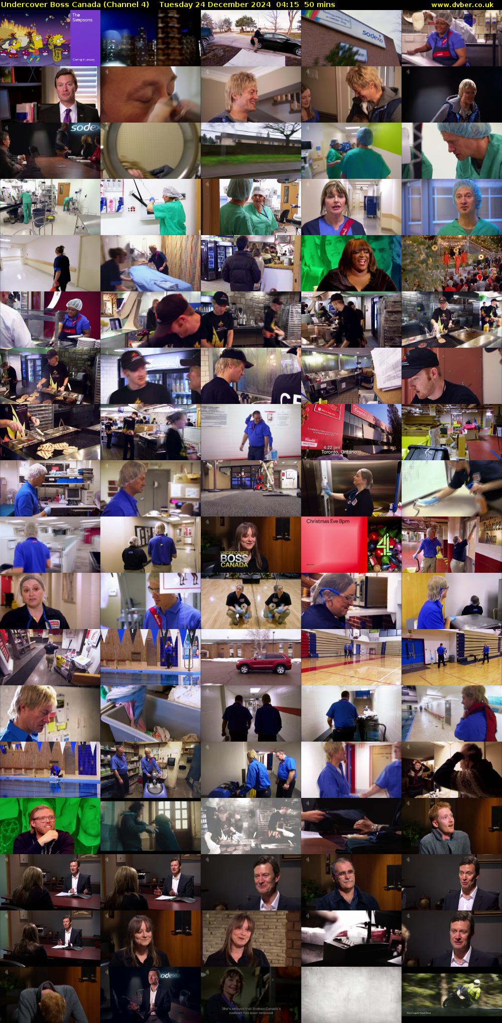 Undercover Boss Canada (Channel 4) Tuesday 24 December 2024 04:15 - 05:05