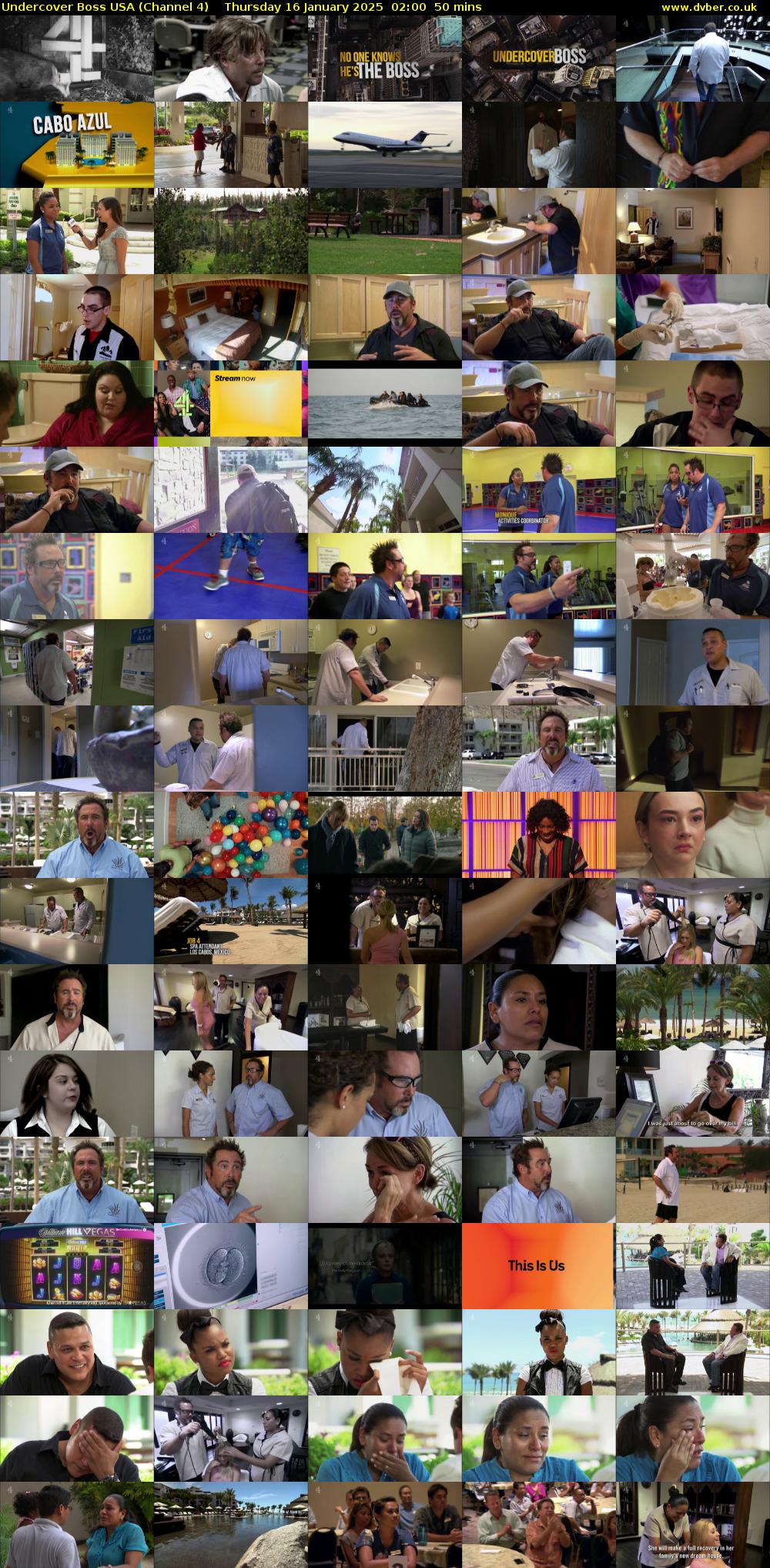Undercover Boss USA (Channel 4) Thursday 16 January 2025 02:00 - 02:50