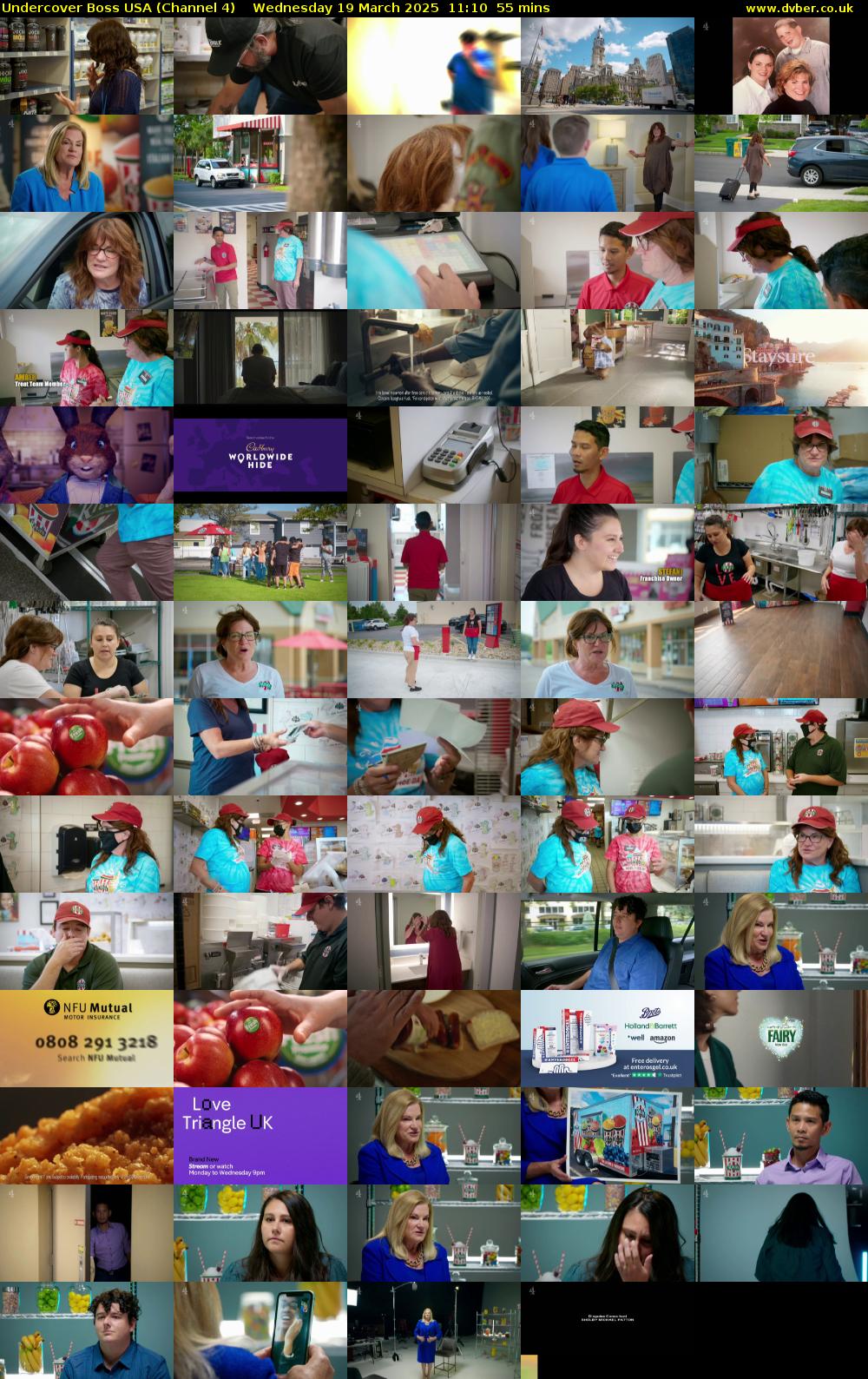 Undercover Boss USA (Channel 4) Wednesday 19 March 2025 11:10 - 12:05
