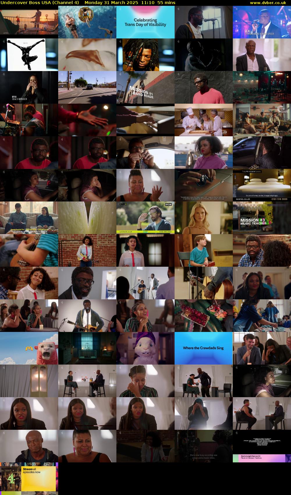 Undercover Boss USA (Channel 4) Monday 31 March 2025 11:10 - 12:05