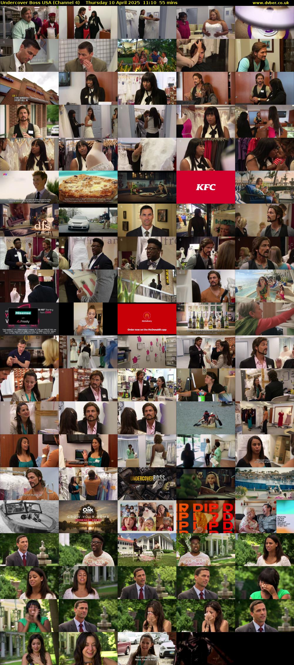 Undercover Boss USA (Channel 4) Thursday 10 April 2025 11:10 - 12:05