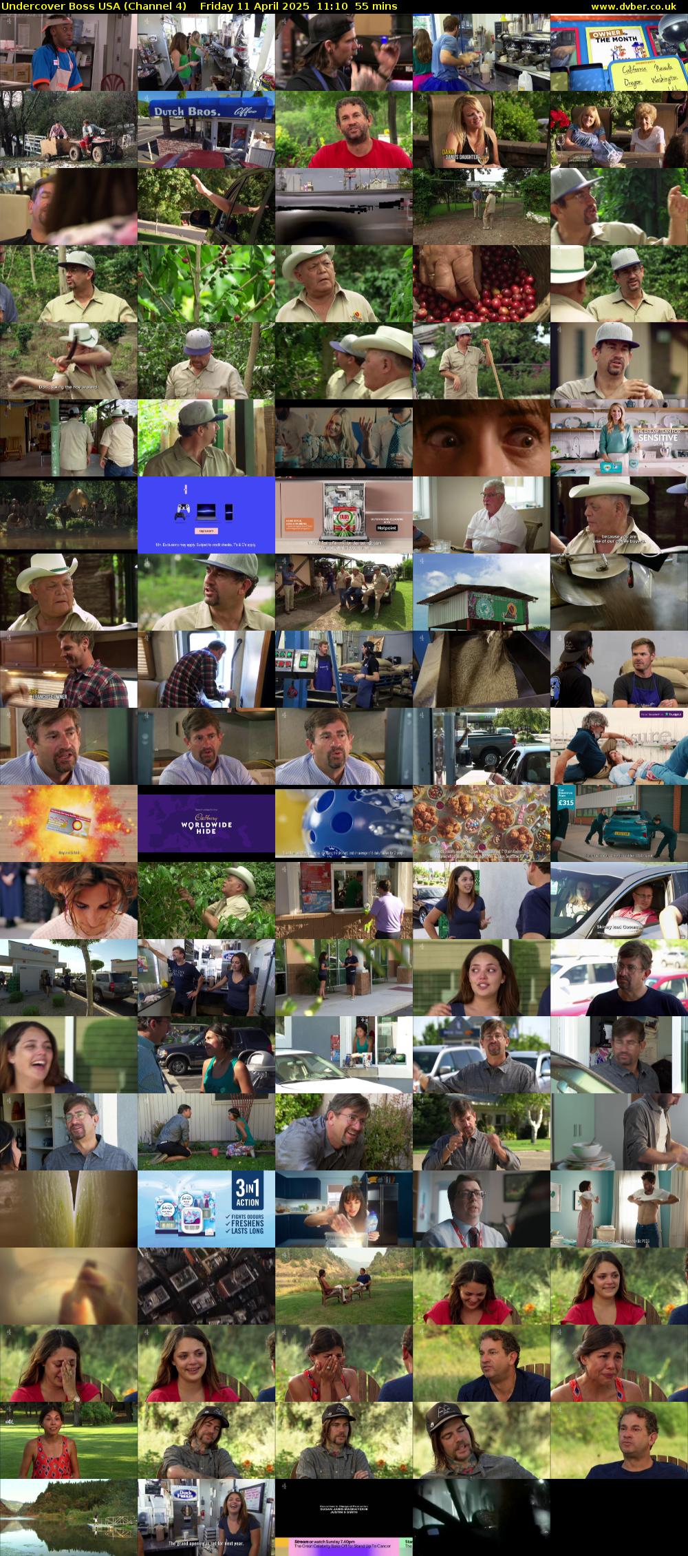 Undercover Boss USA (Channel 4) Friday 11 April 2025 11:10 - 12:05