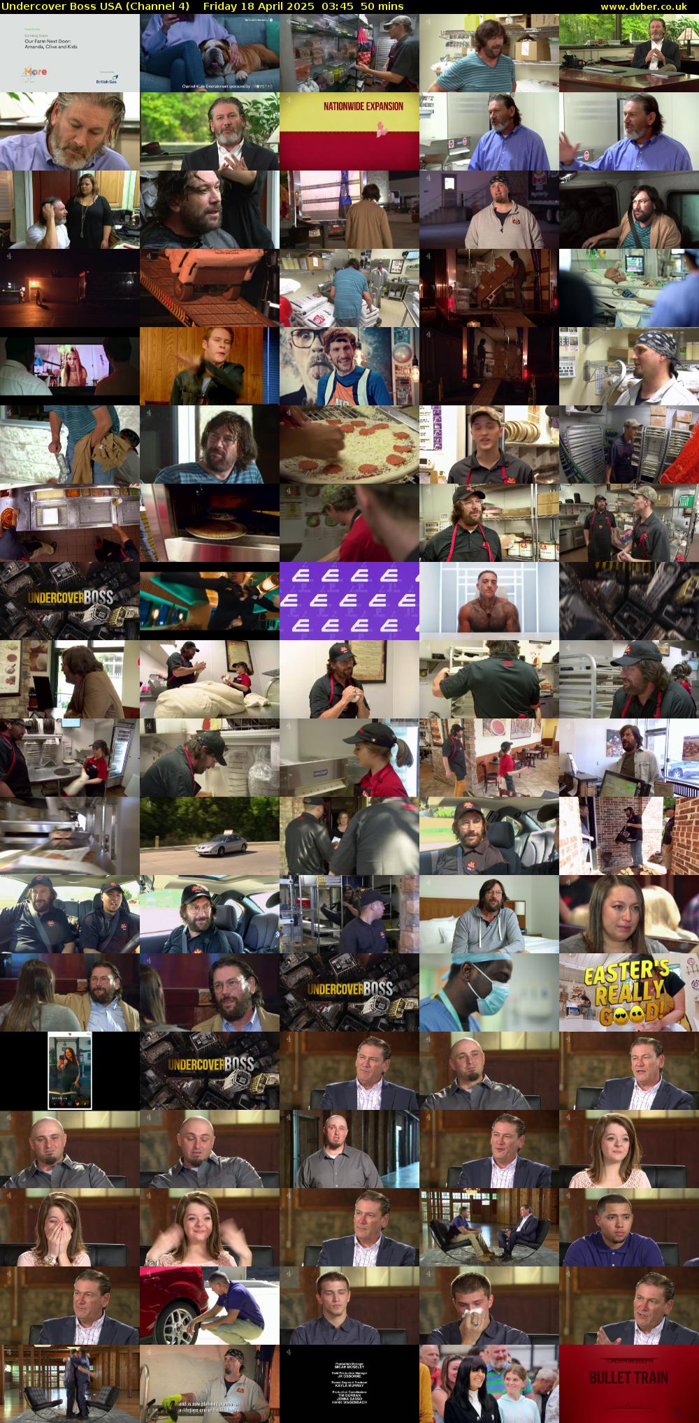 Undercover Boss USA (Channel 4) Friday 18 April 2025 03:45 - 04:35