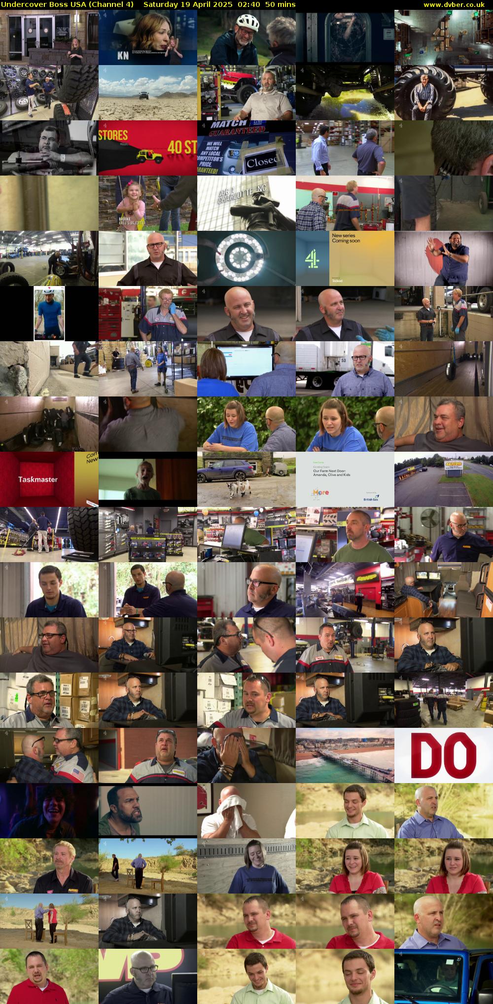 Undercover Boss USA (Channel 4) Saturday 19 April 2025 02:40 - 03:30