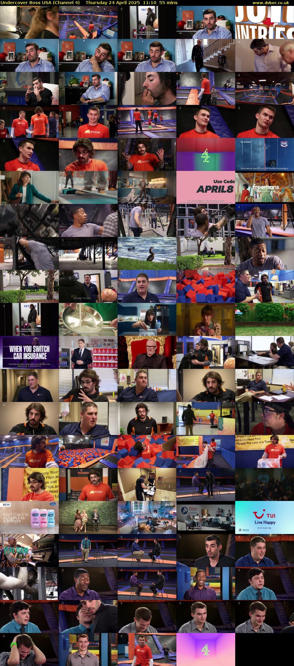 Undercover Boss USA (Channel 4) Thursday 24 April 2025 11:10 - 12:05