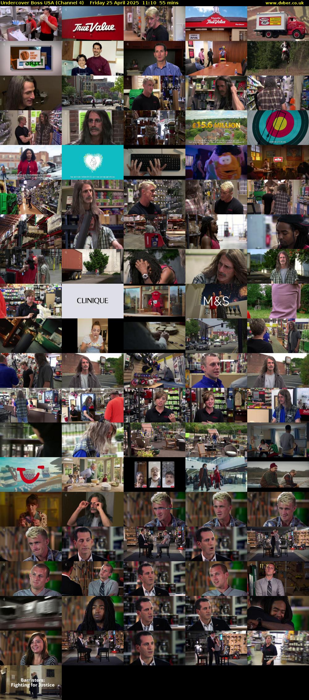 Undercover Boss USA (Channel 4) Friday 25 April 2025 11:10 - 12:05
