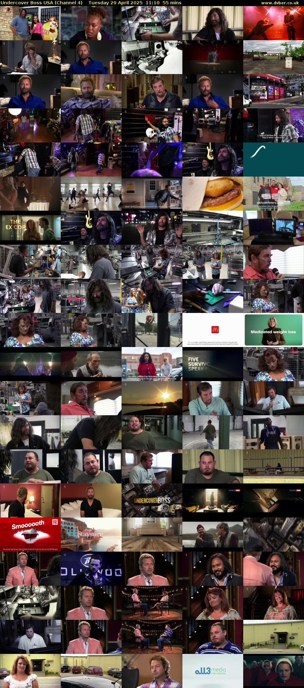 Undercover Boss USA (Channel 4) Tuesday 29 April 2025 11:10 - 12:05